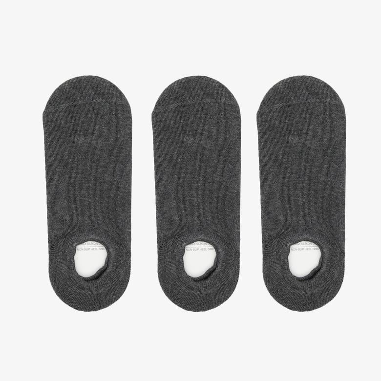 UNITED4 Unisex Antrasit 3'lü Babet Çorap