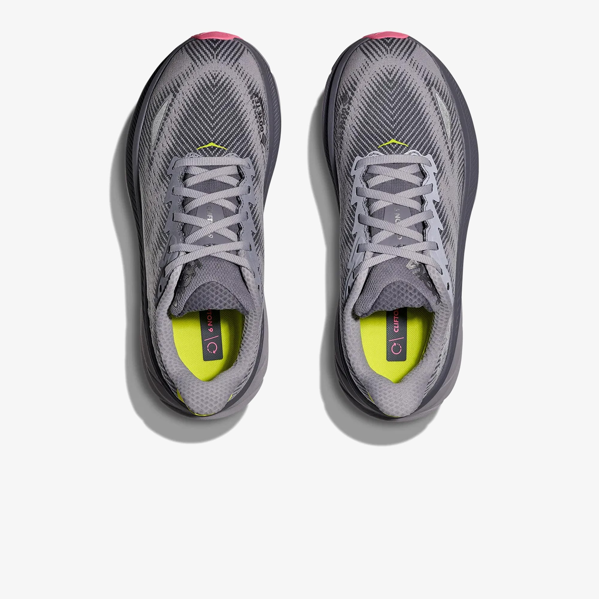 Hoka Clifton 9 Gore-Tex Kadın Gri Koşu Ayakkabısı