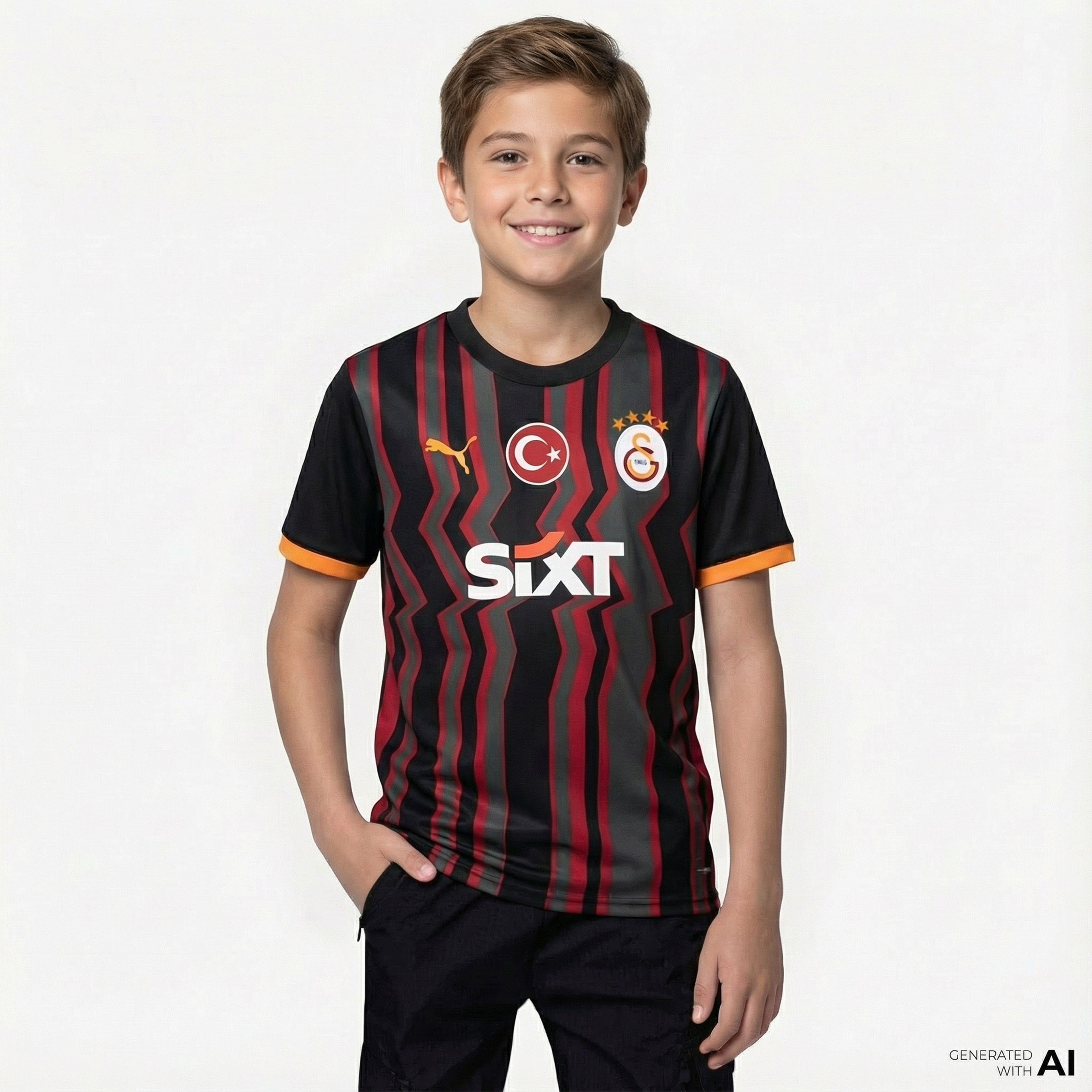 Puma Gsk Third Jsy Jr Wos Çocuk Siyah Forma