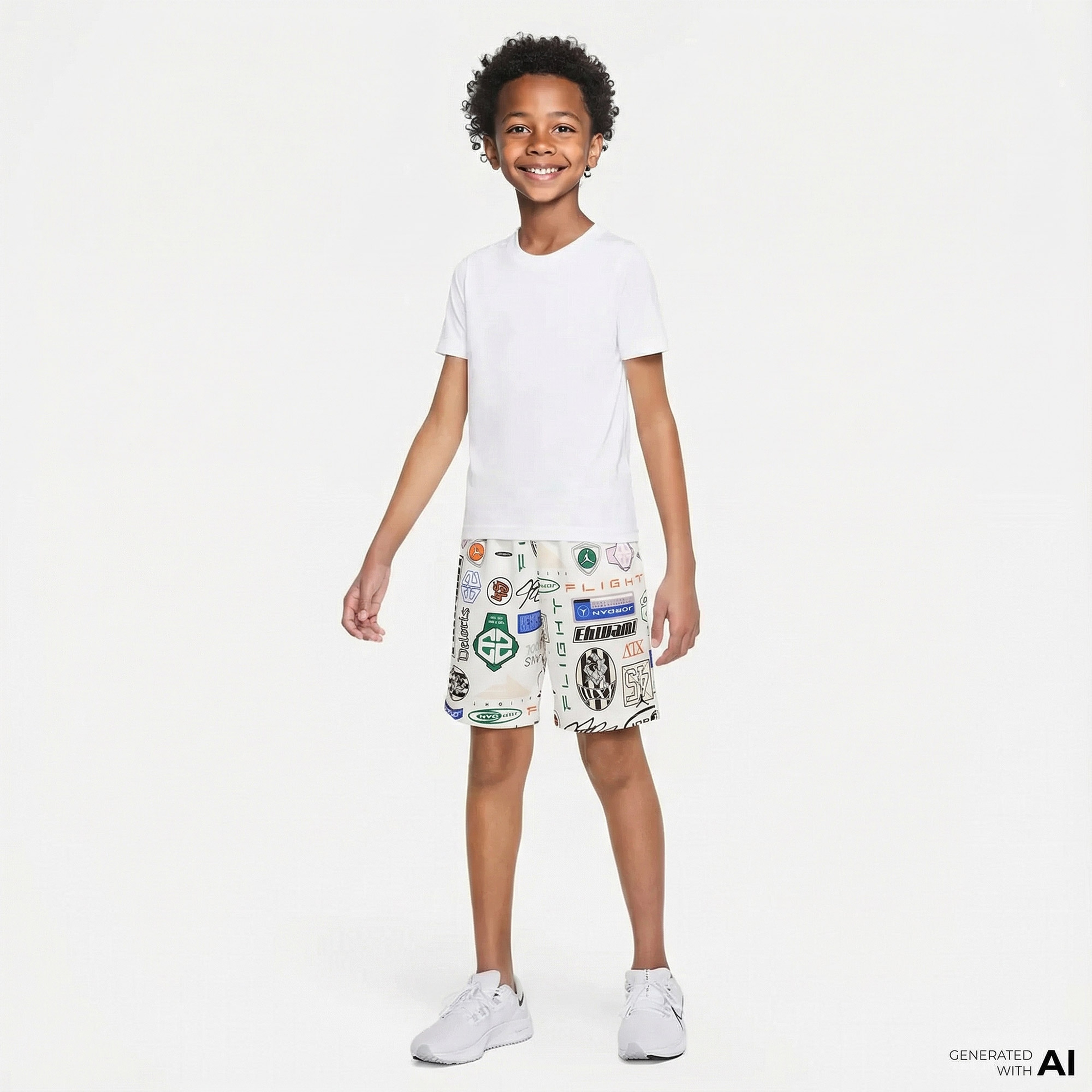 Jordan Essentials Printed Çocuk Beyaz Şort