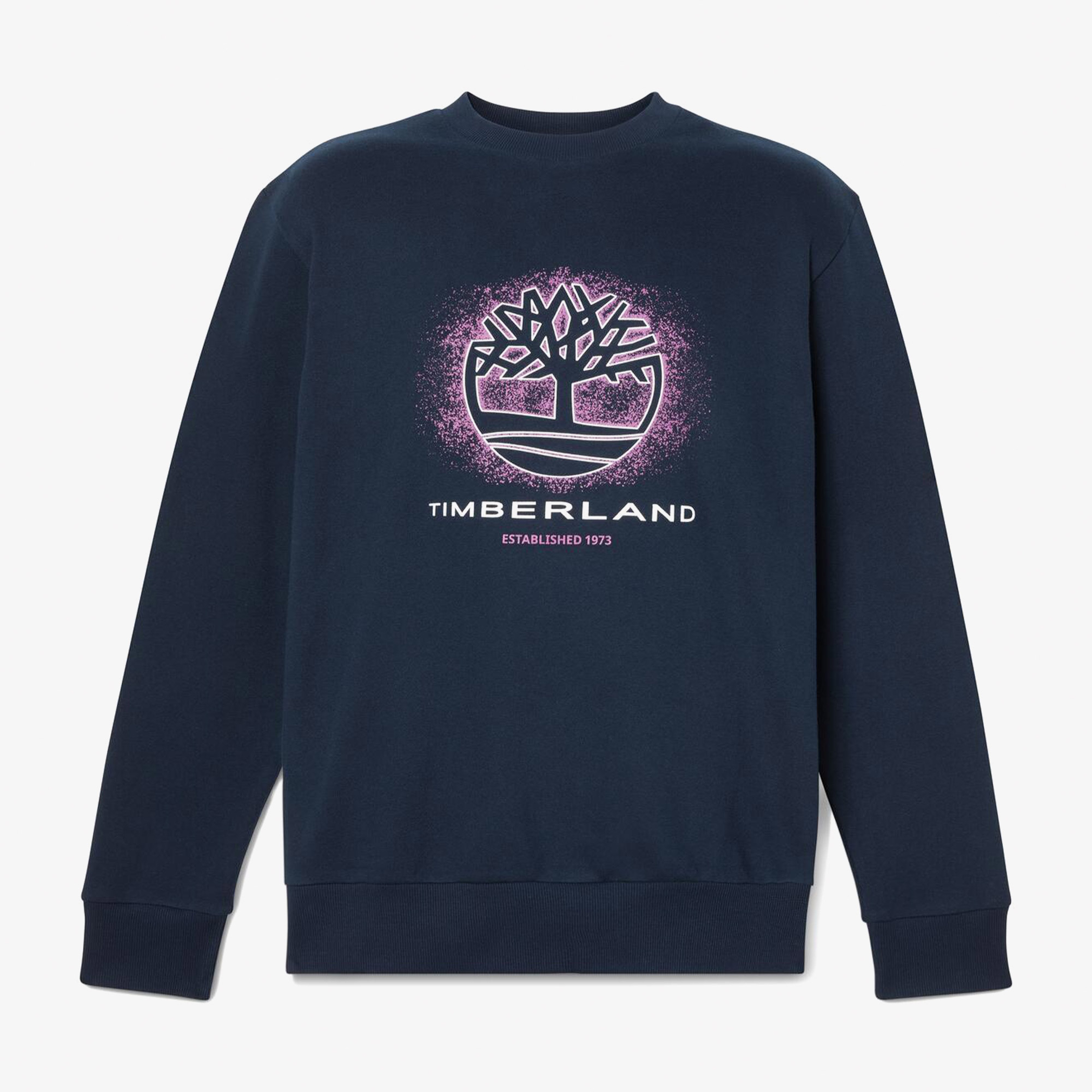Timberland Front Seasonal Tree Logo Graphic Crewneck Erkek Lacivert Sweatshirt