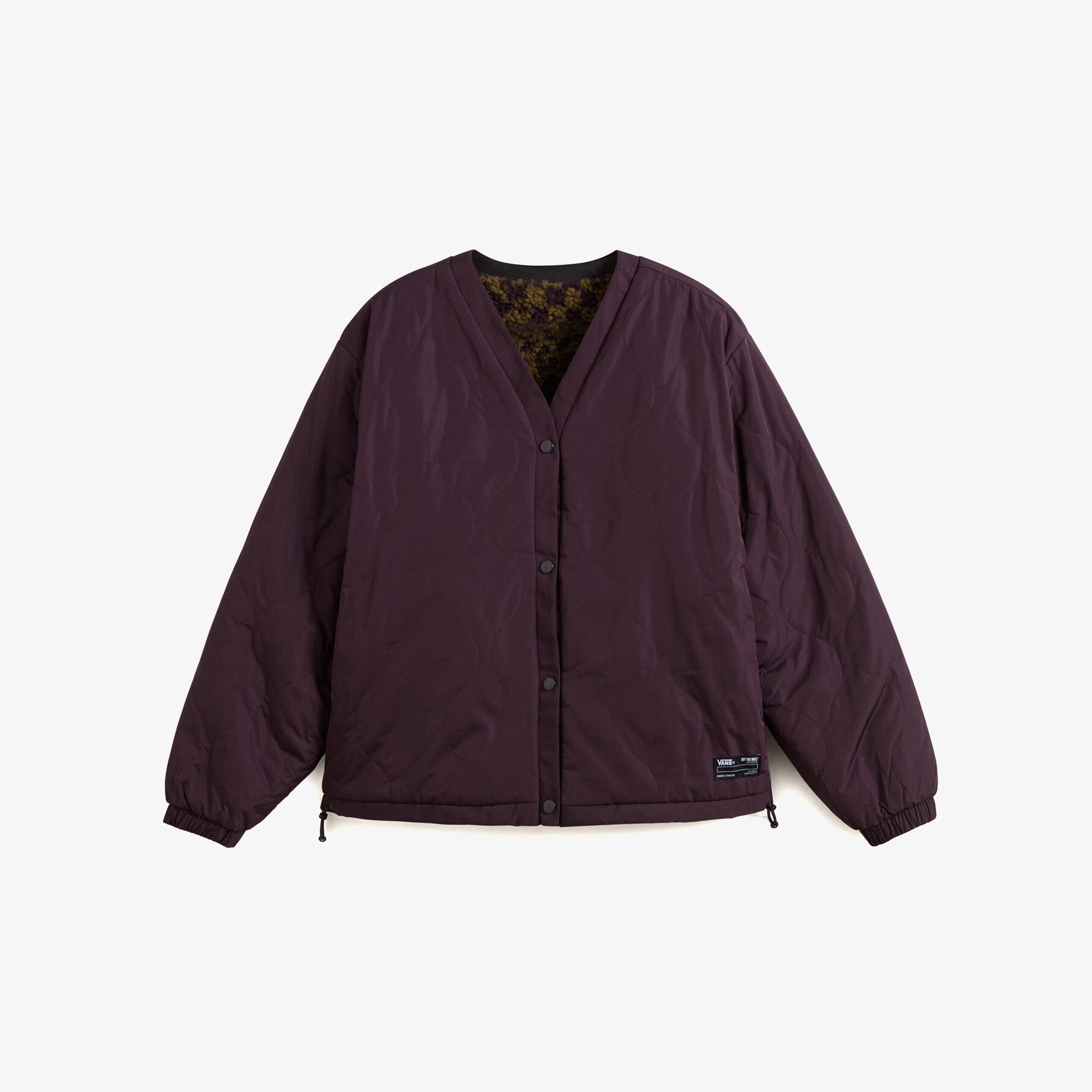 Vans Suffolk Cheetah Check Pile Coat Kadın Bordo Ceket