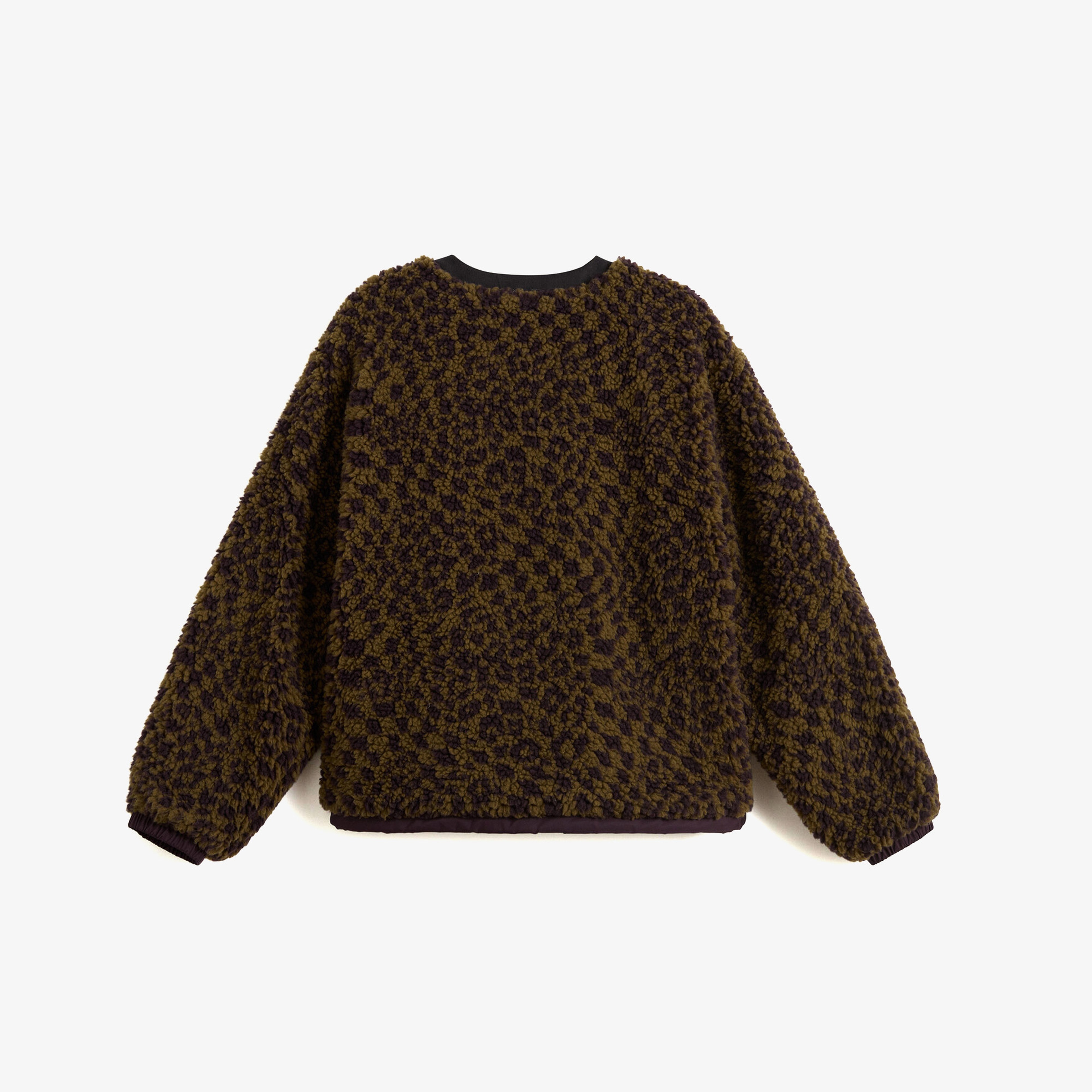 Vans Suffolk Cheetah Check Pile Coat Kadın Bordo Ceket
