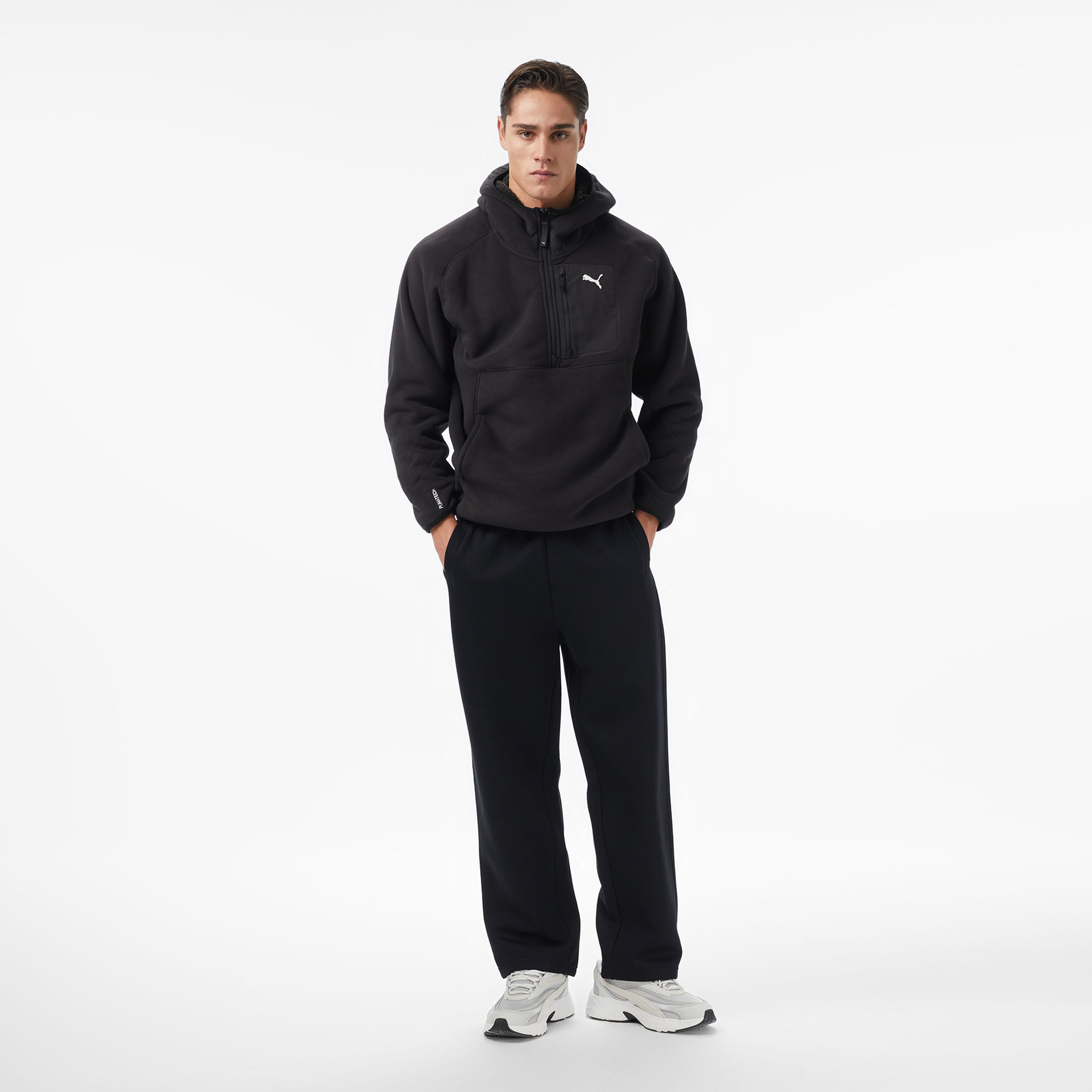 Puma Tech Half Zip Erkek Siyah SweatshirtL688224| Occasion