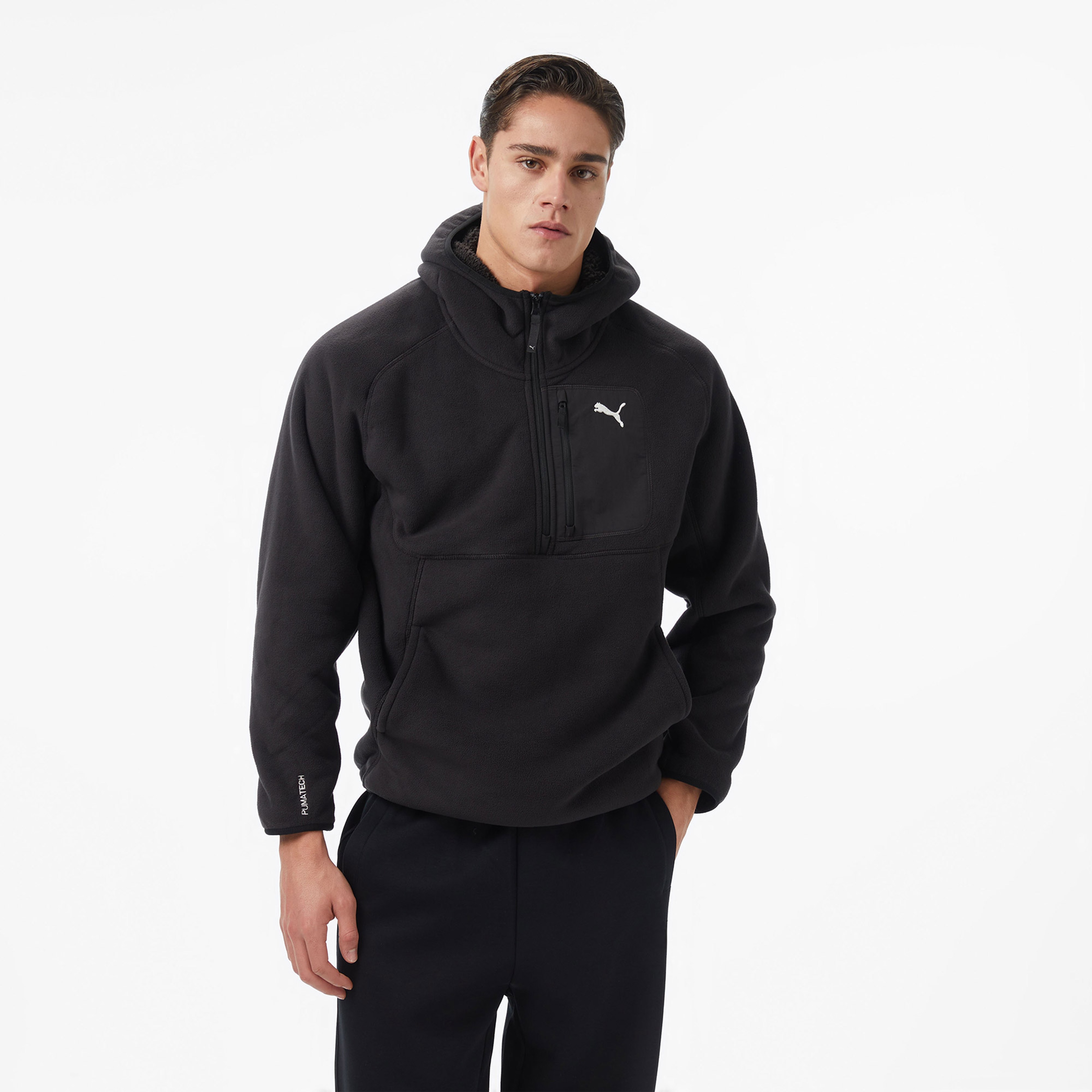 Puma Tech Half Zip Erkek Siyah SweatshirtL688224| Occasion
