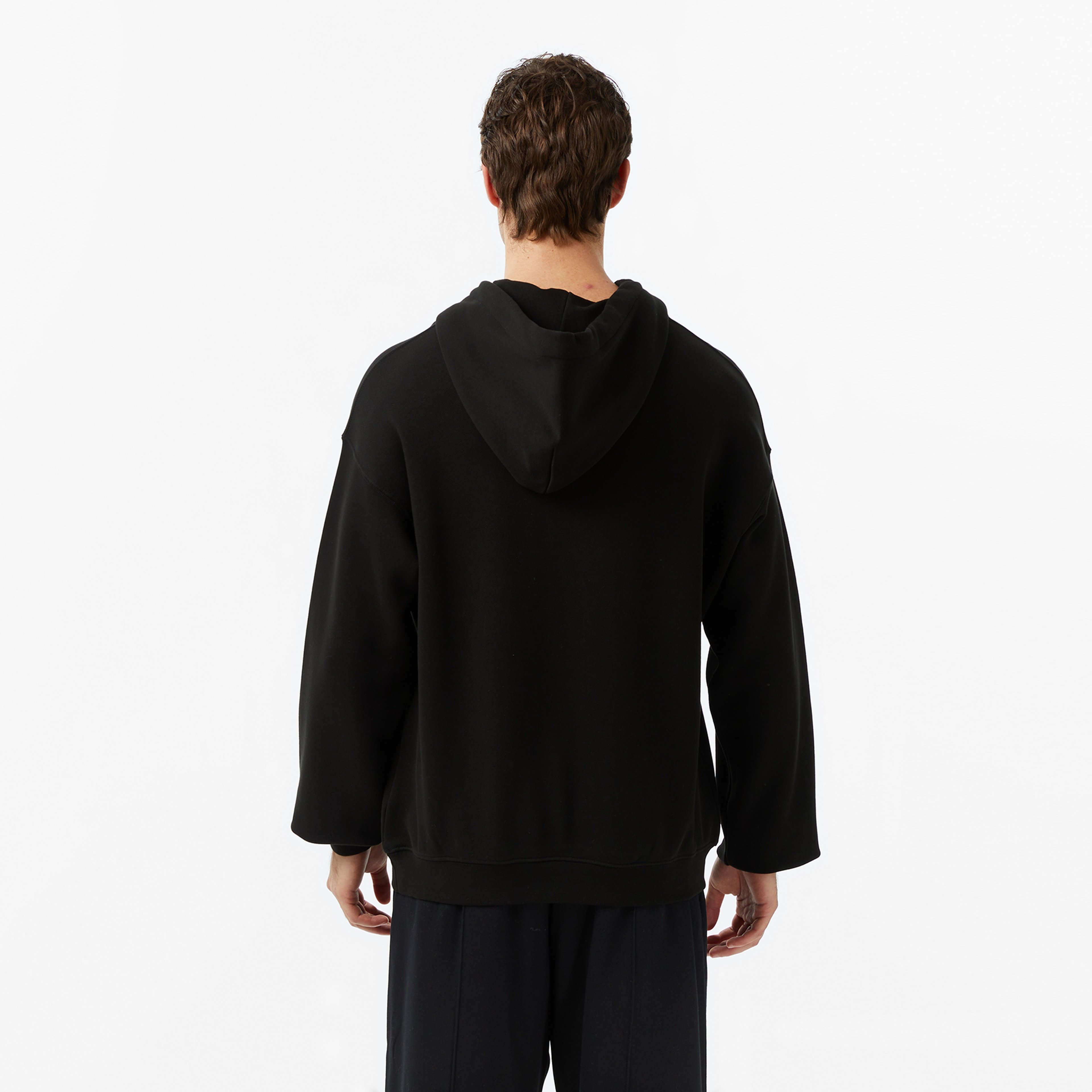 Lacoste Printed Fleece Erkek Siyah Sweatshirt