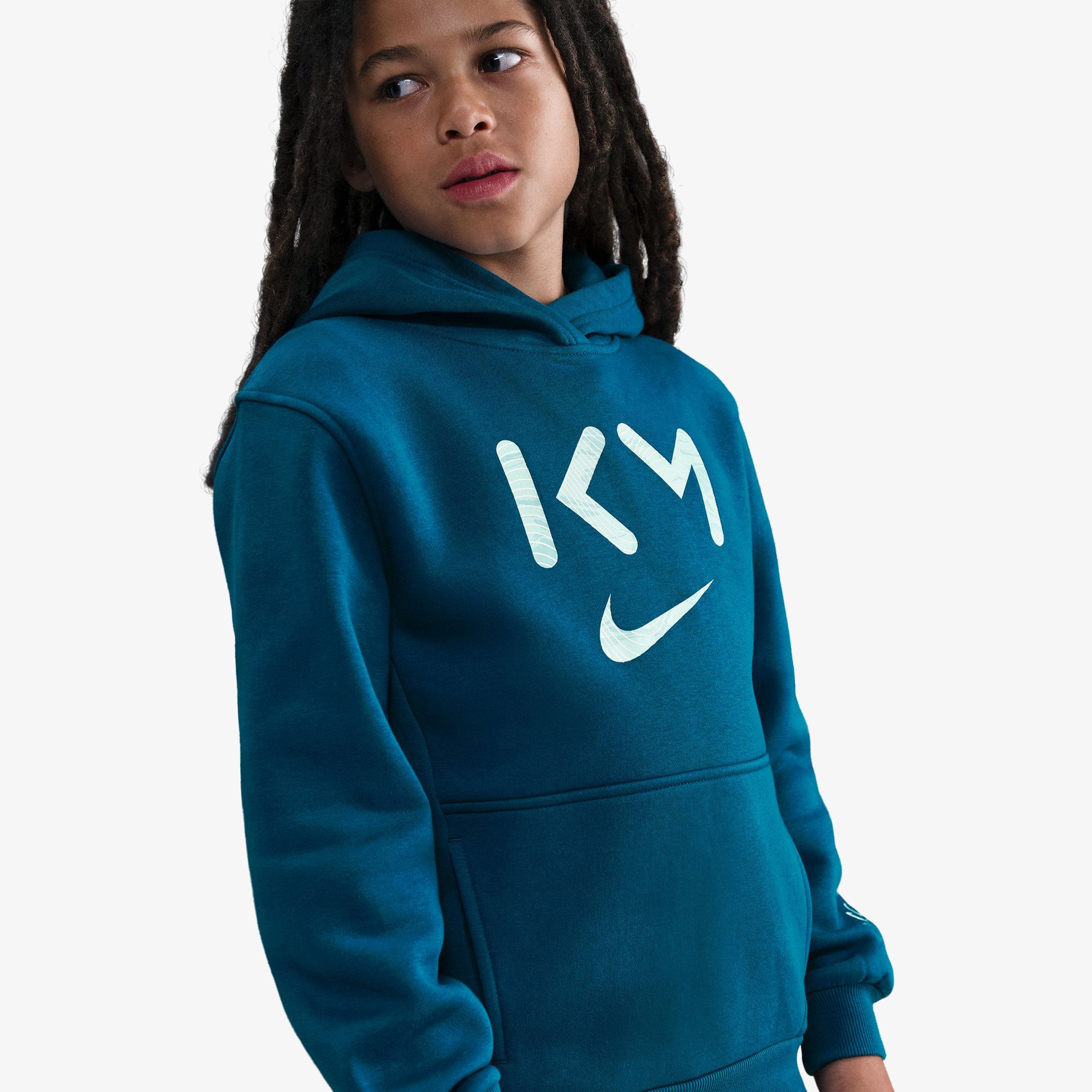 Nike Kylian Mbappe Club Fleece Çocuk Lacivert Hoodie