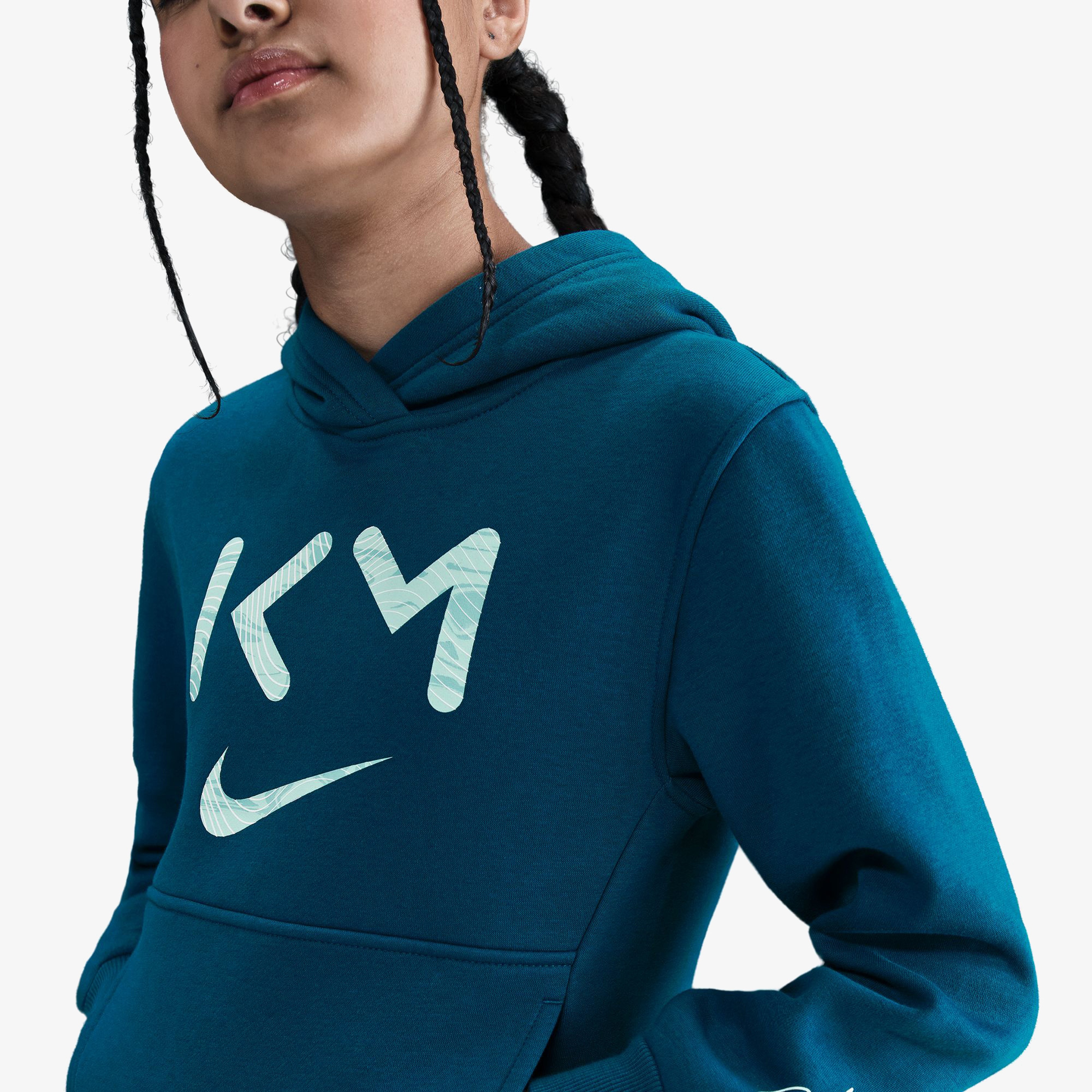 Nike Kylian Mbappe Club Fleece Çocuk Lacivert Hoodie