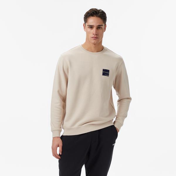 Columbia Cs0450 Csc Boxy Brand Crew Erkek Bej Sweatshirt