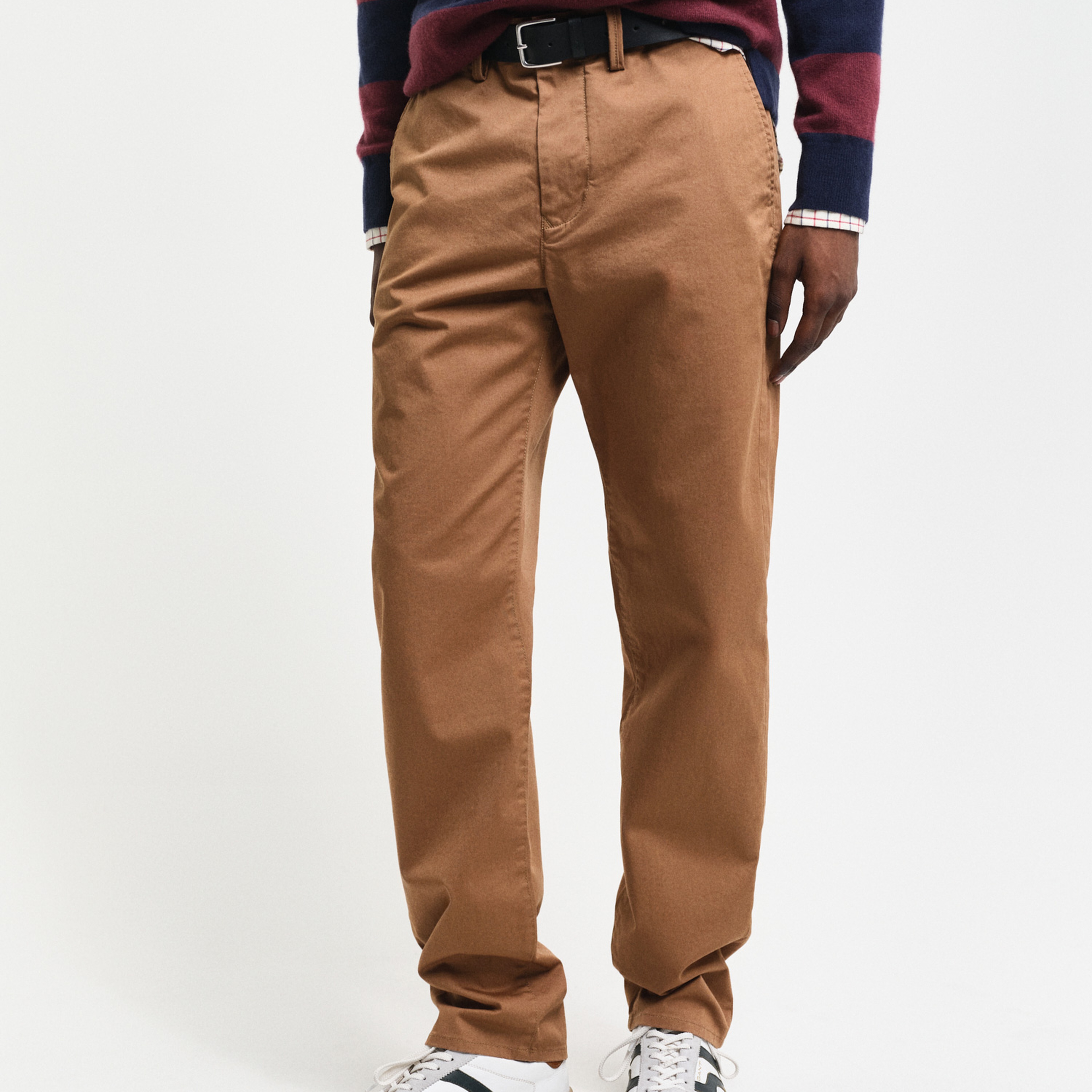GANT Erkek Kahverengi Regular Fit Chino Pantolon
