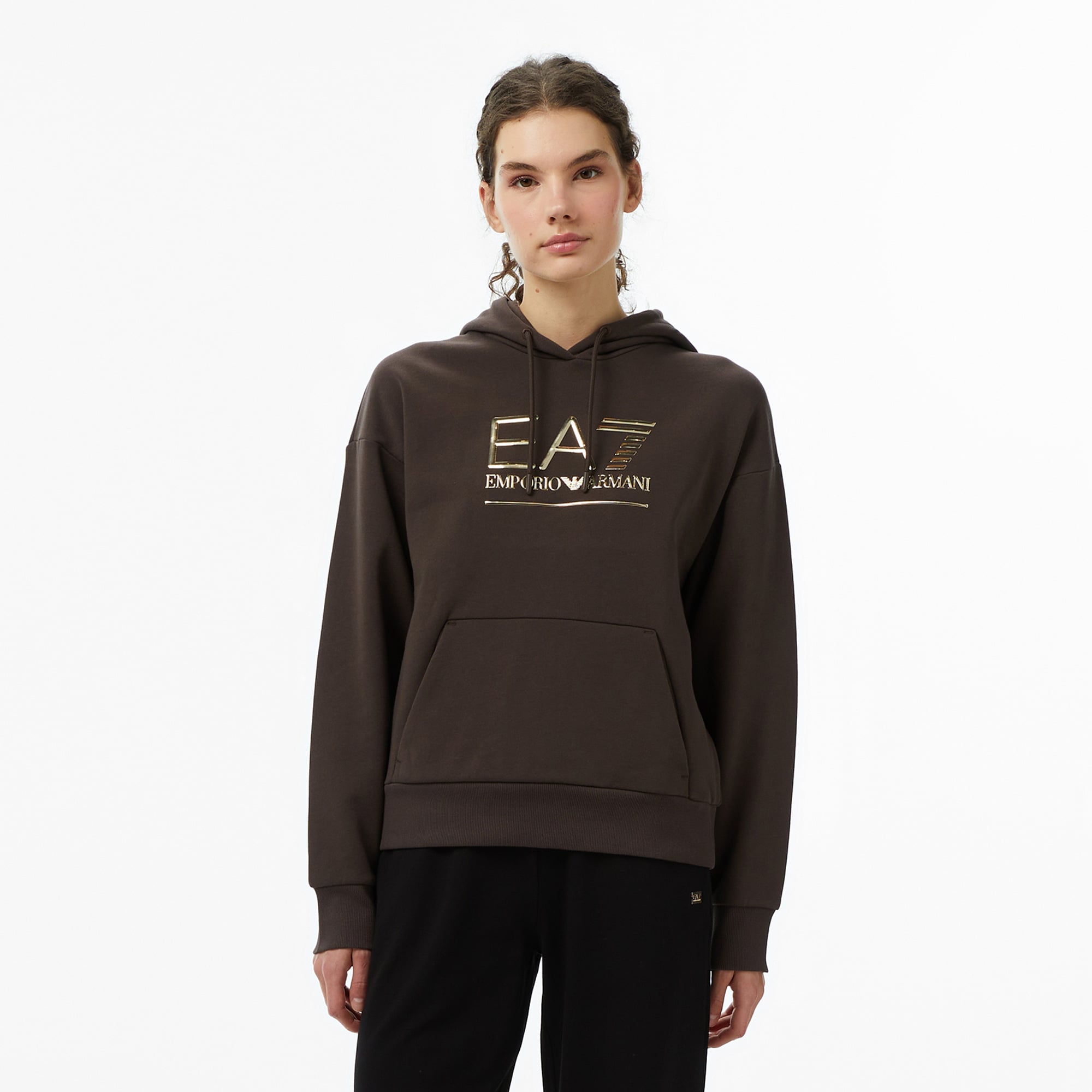 Emporio Armani Train Visibility Kadın Kahverengi Sweatshirt