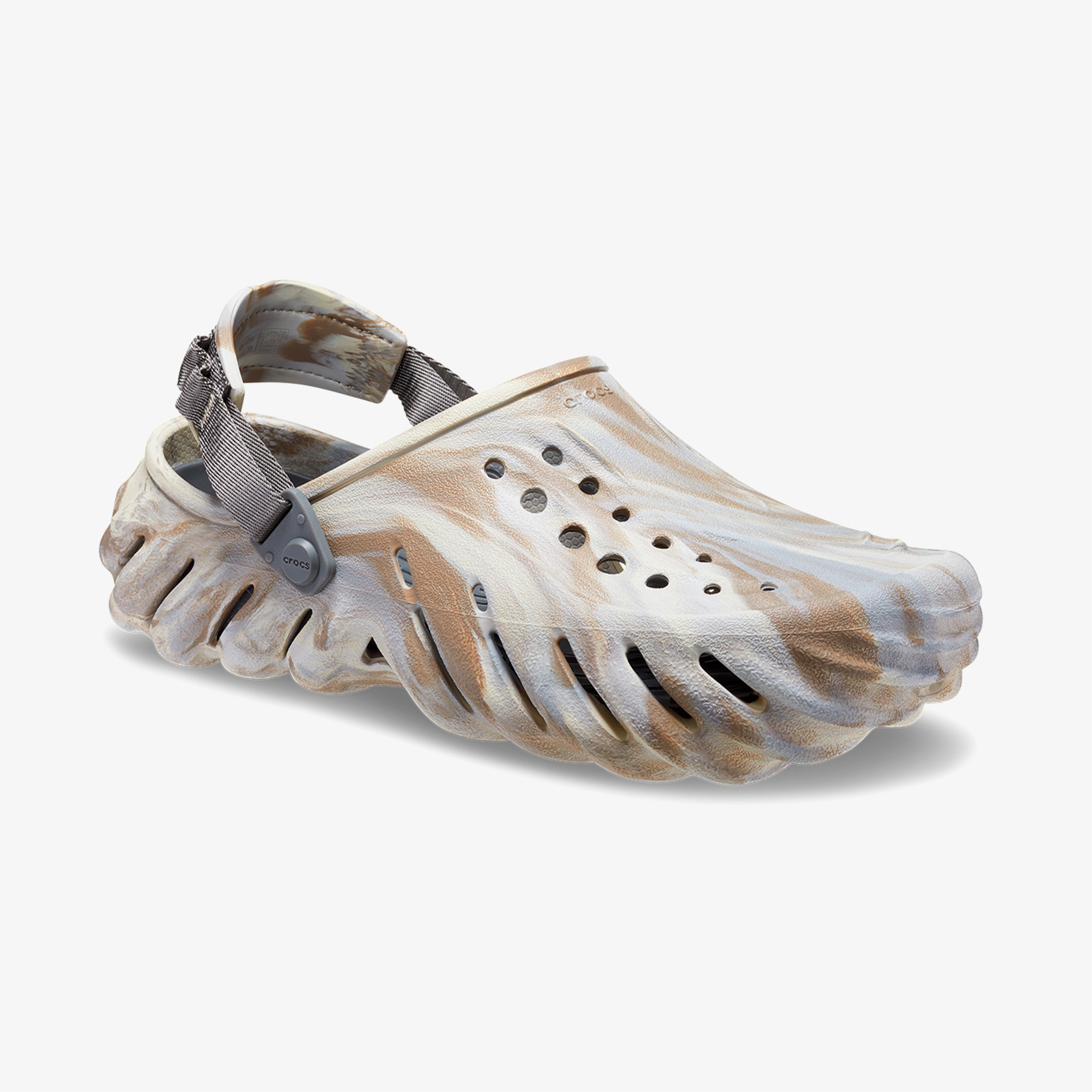 Crocs Echo Marbled Unisex Krem Terlik