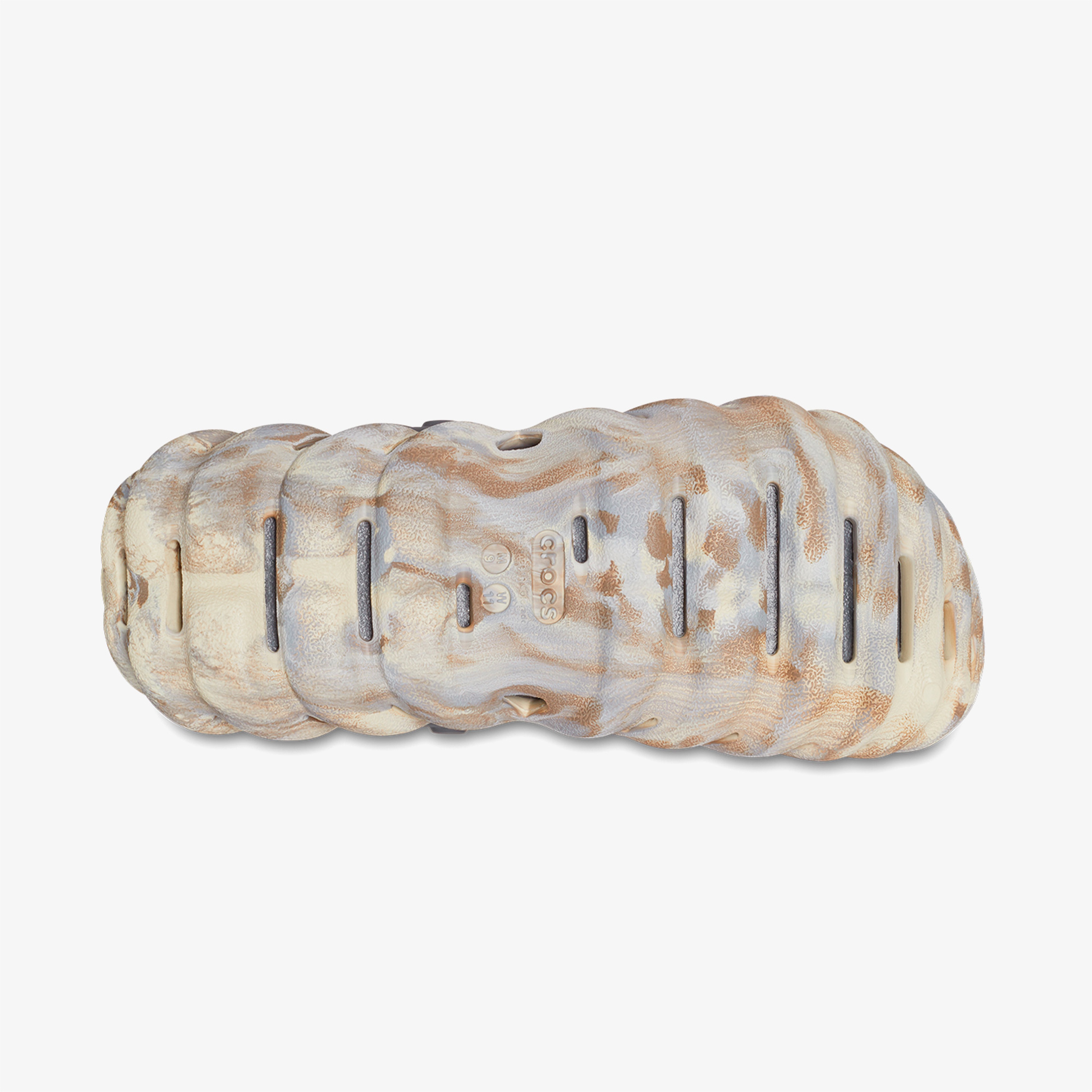 Crocs Echo Marbled Unisex Krem Terlik