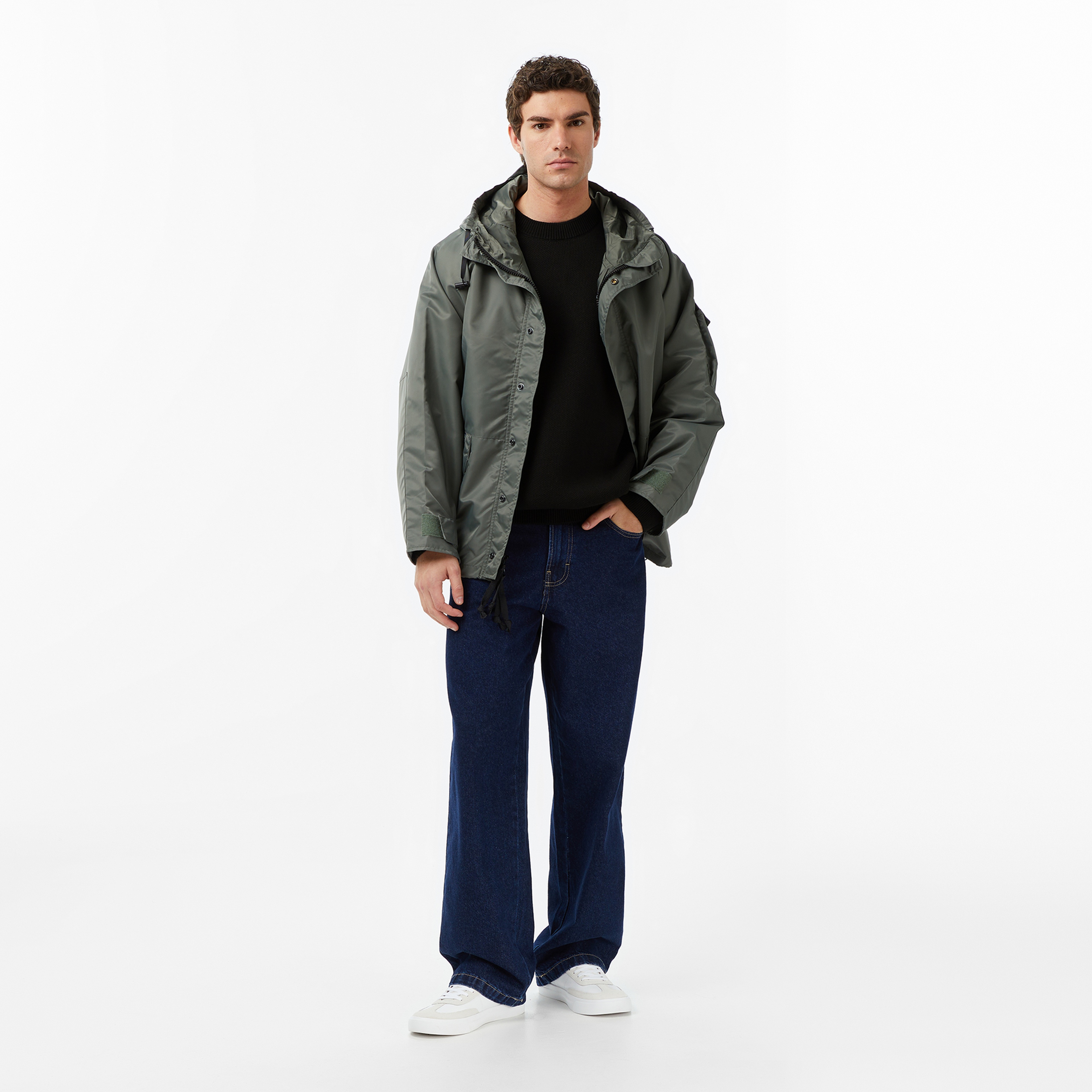 Alpha Industries N-3B Logo Oxford Erkek Yeşil Mont