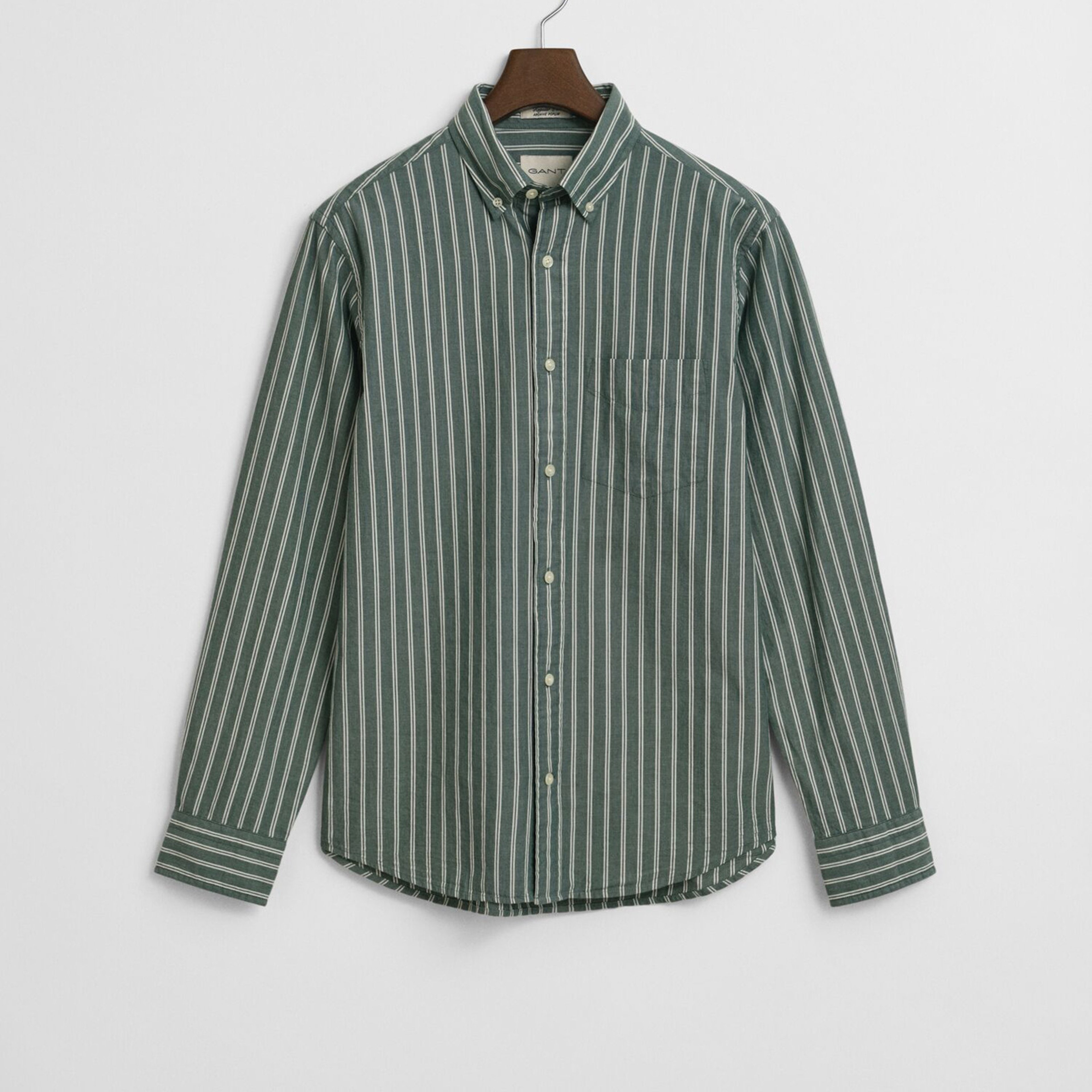 GANT Erkek Yeşil Regular Fit Düğmeli Gömlek