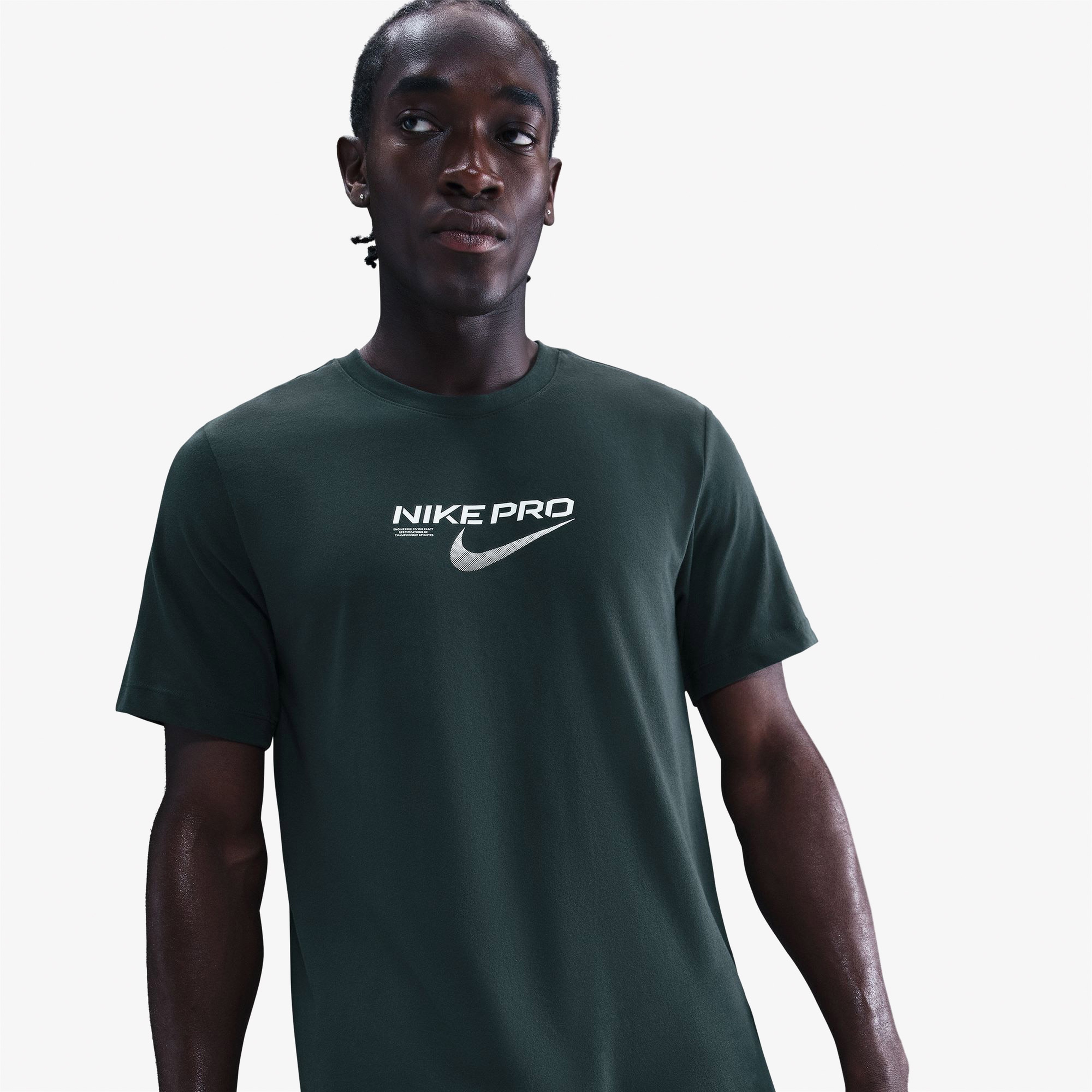 Nike Pro Dri-FIT Training Erkek Yeşil T-Shirt