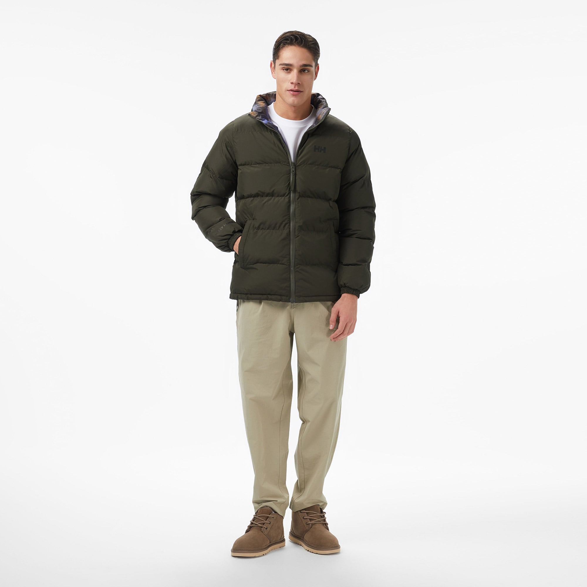 Helly Hansen Yu 23 Reversible Puffer Erkek Gri Outdoor Mont