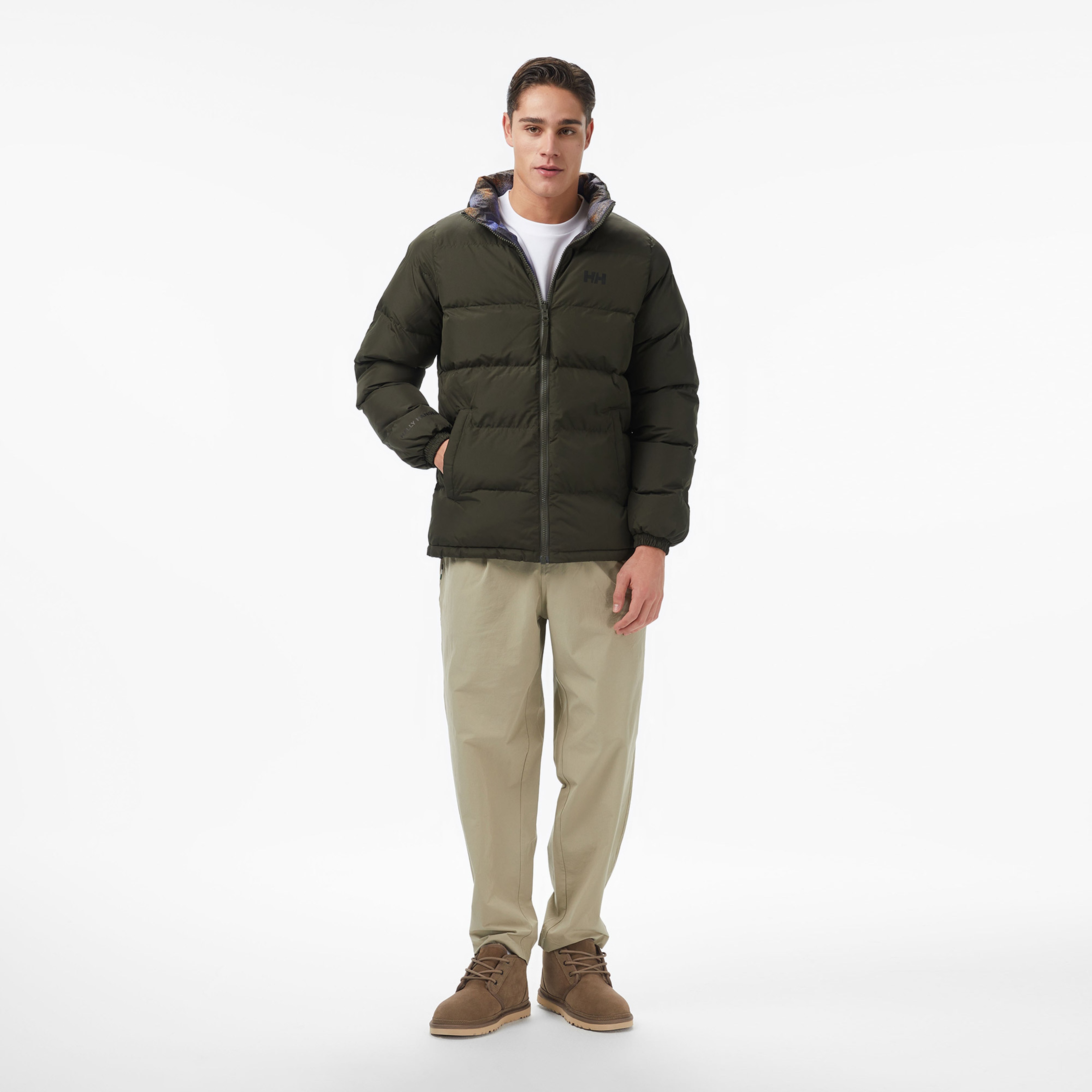 Helly Hansen Yu 23 Reversible Puffer Erkek Gri Outdoor Mont