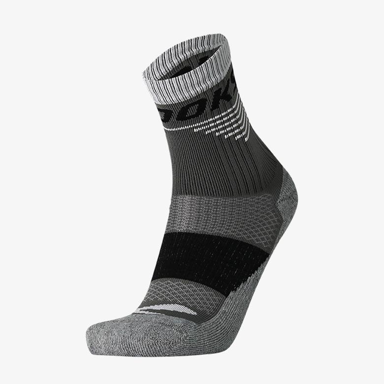 Brooks High Point Crew Unisex Siyah/Gri Koşu Çorabı