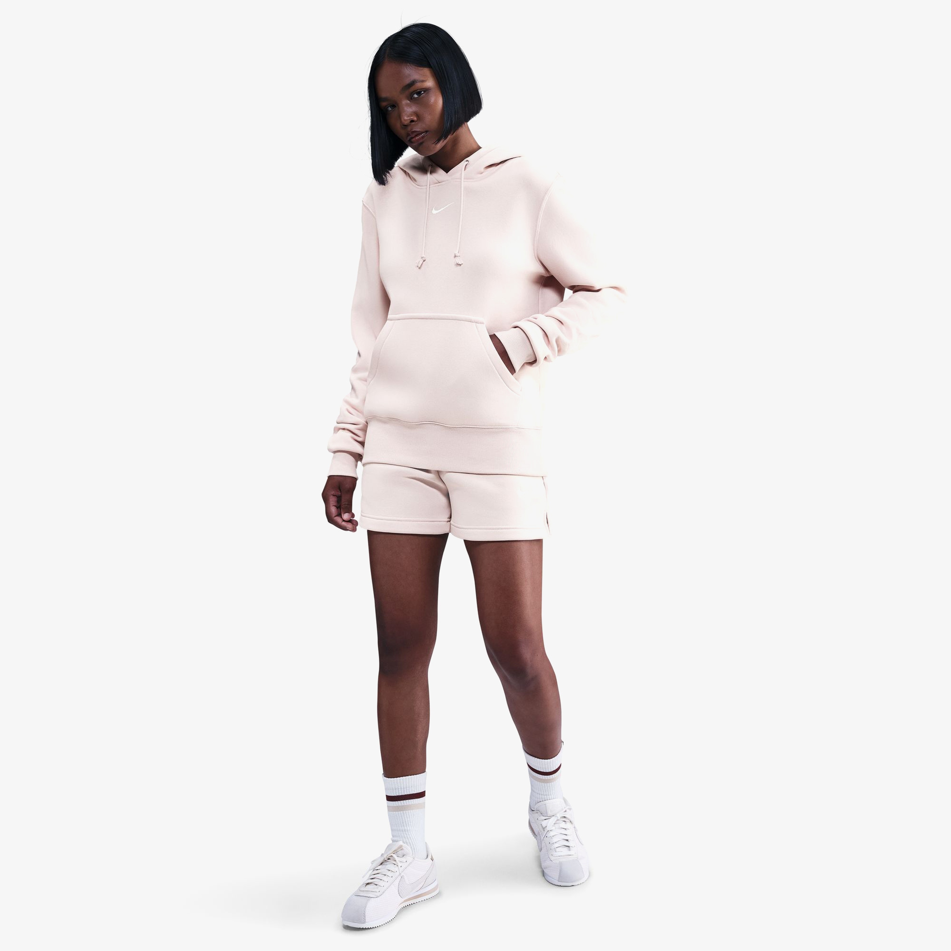 Nike Sportswear Phoenix Fleece Pullover Kadın Pembe Sweatshirt