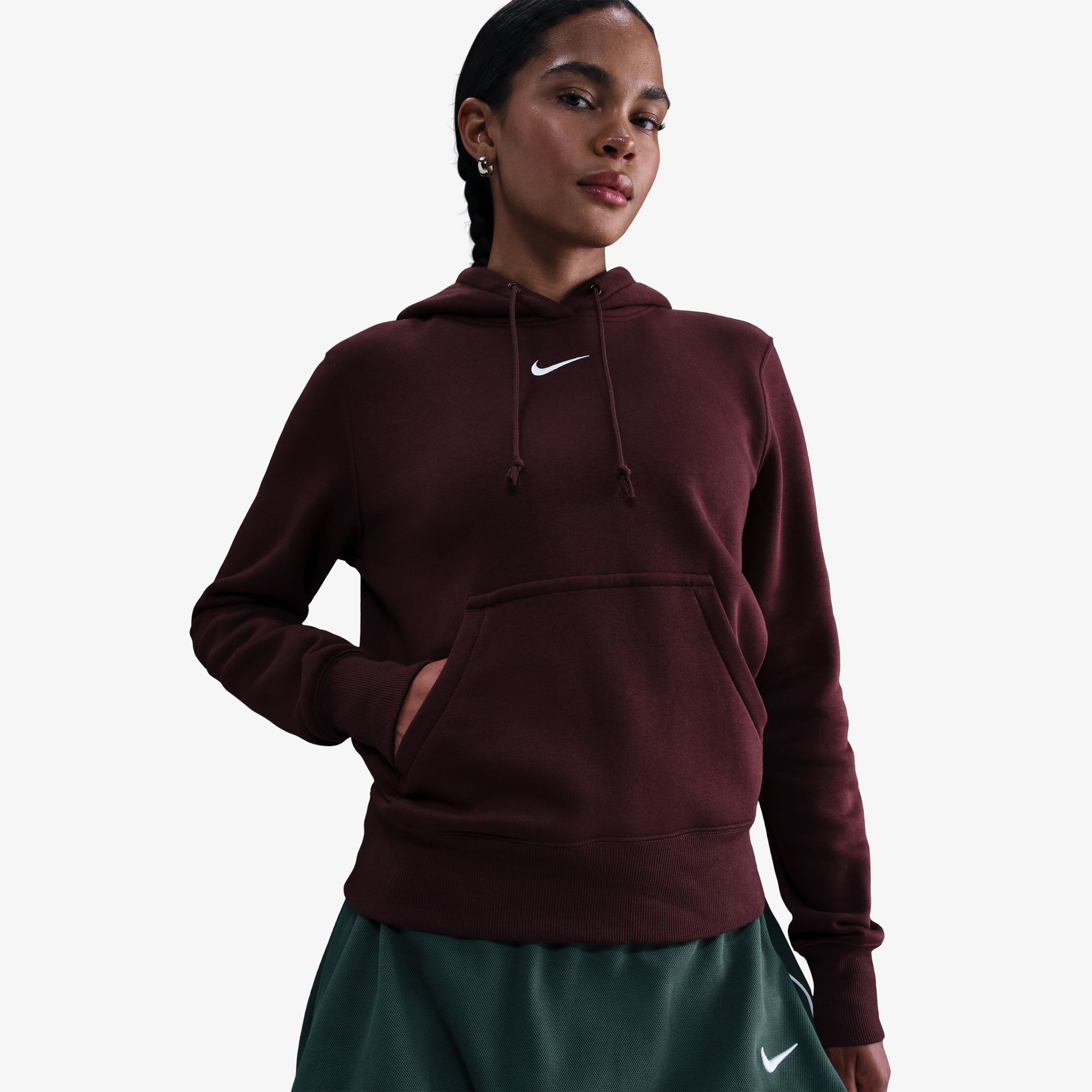 Nike Sportswear Phoenix Fleece Kadın Bordo Sweatshirt