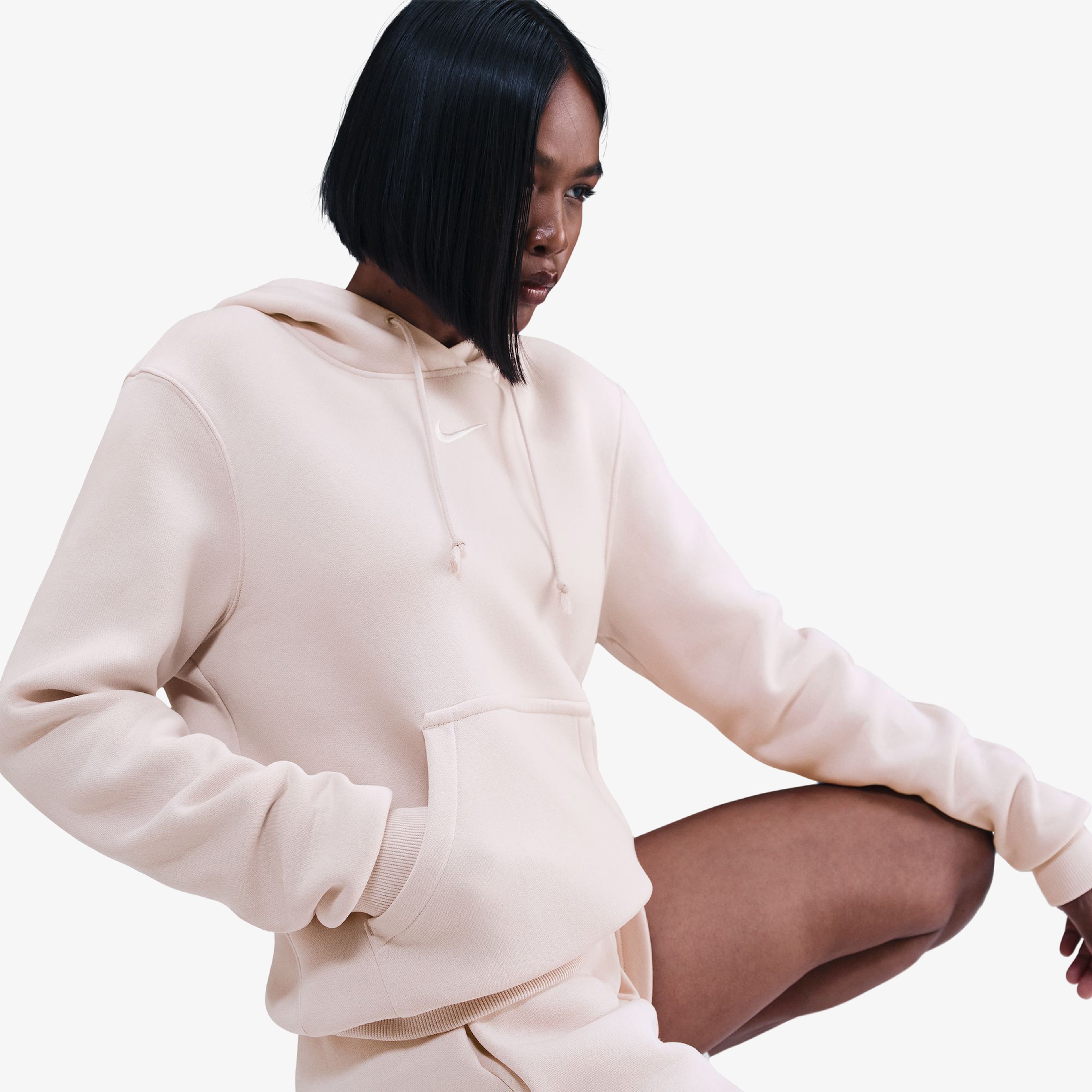 Nike Sportswear Phoenix Fleece Pullover Kadın Pembe Sweatshirt