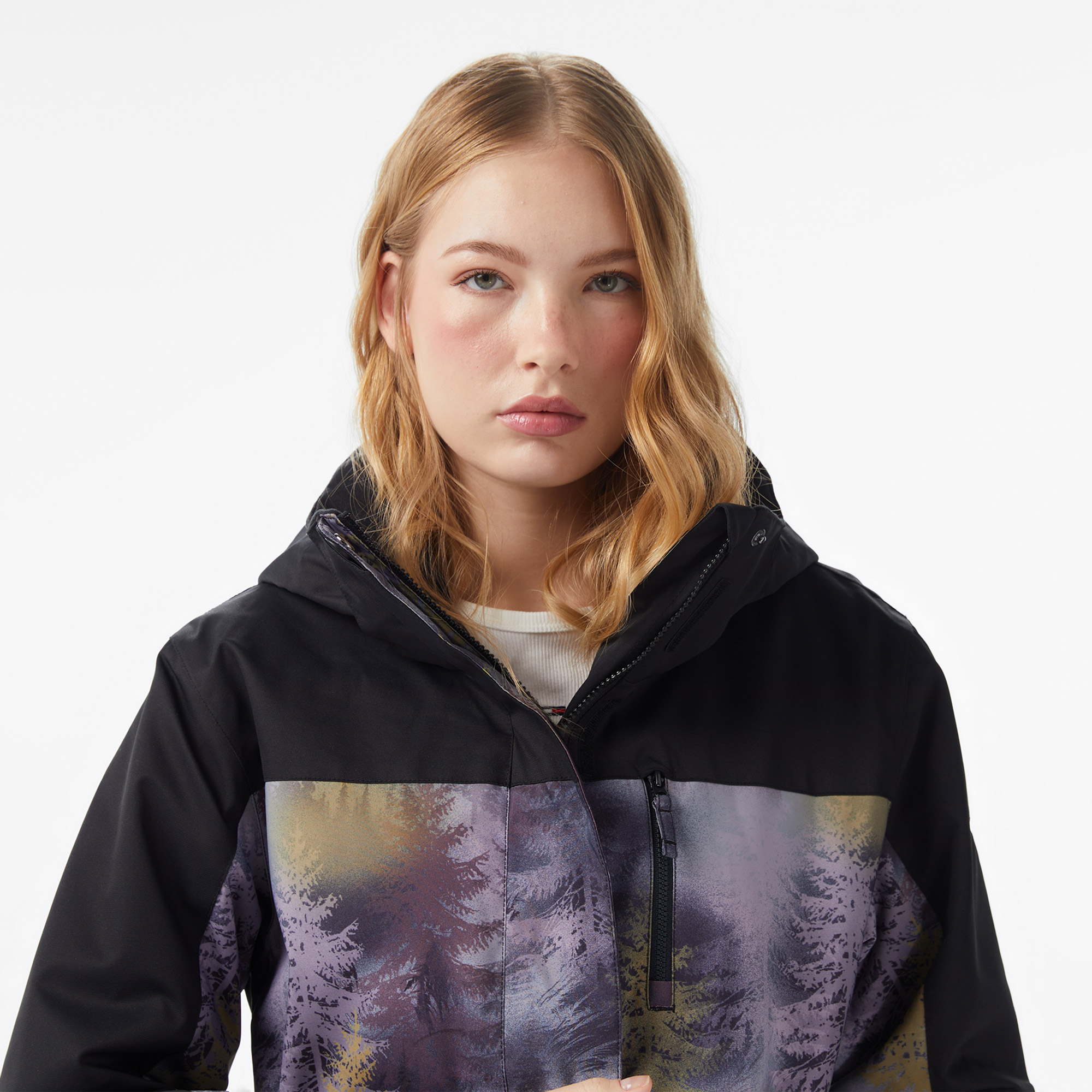 Roxy Jetty Block Kadın Gri Kayak Montu