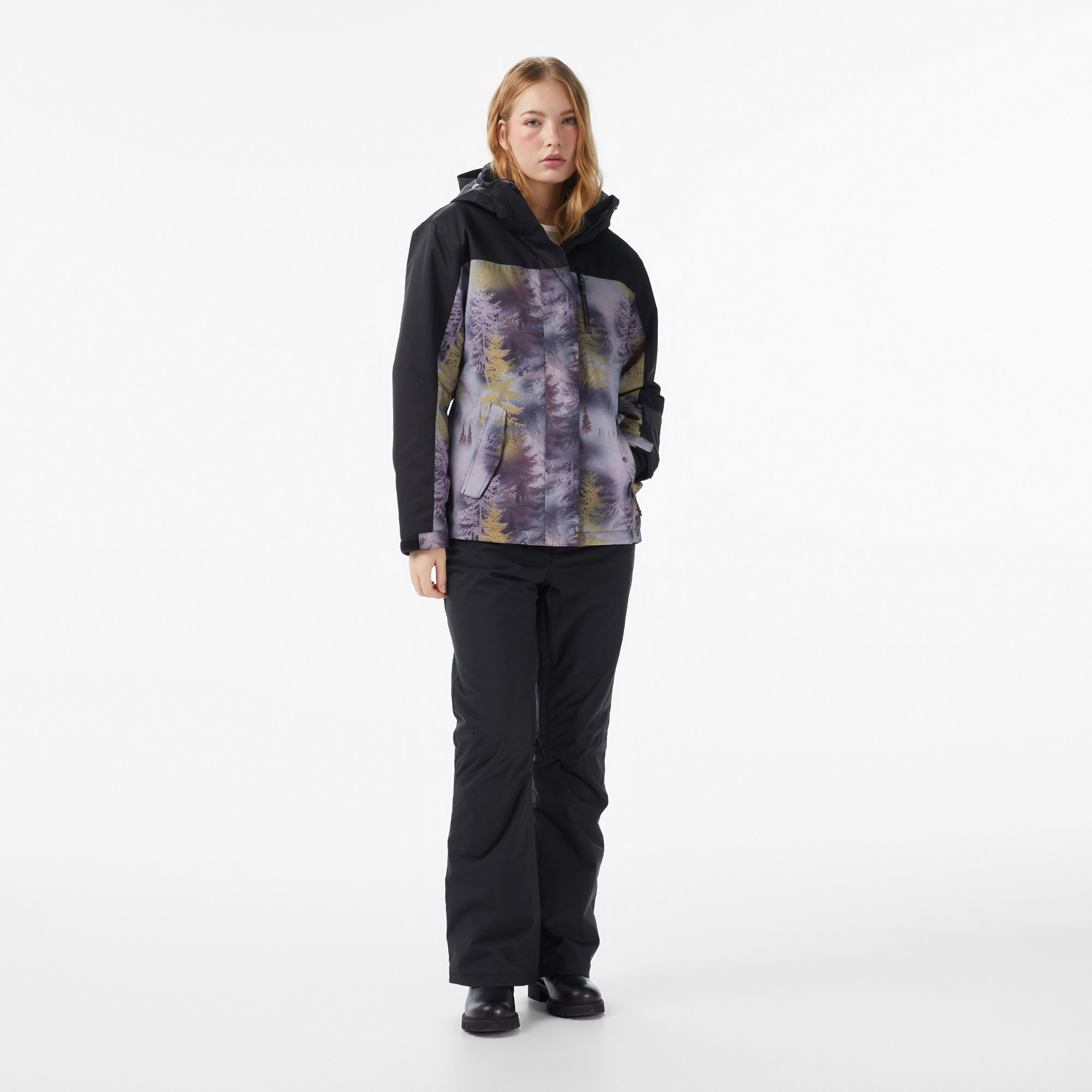 Roxy Jetty Block Kadın Gri Kayak Montu