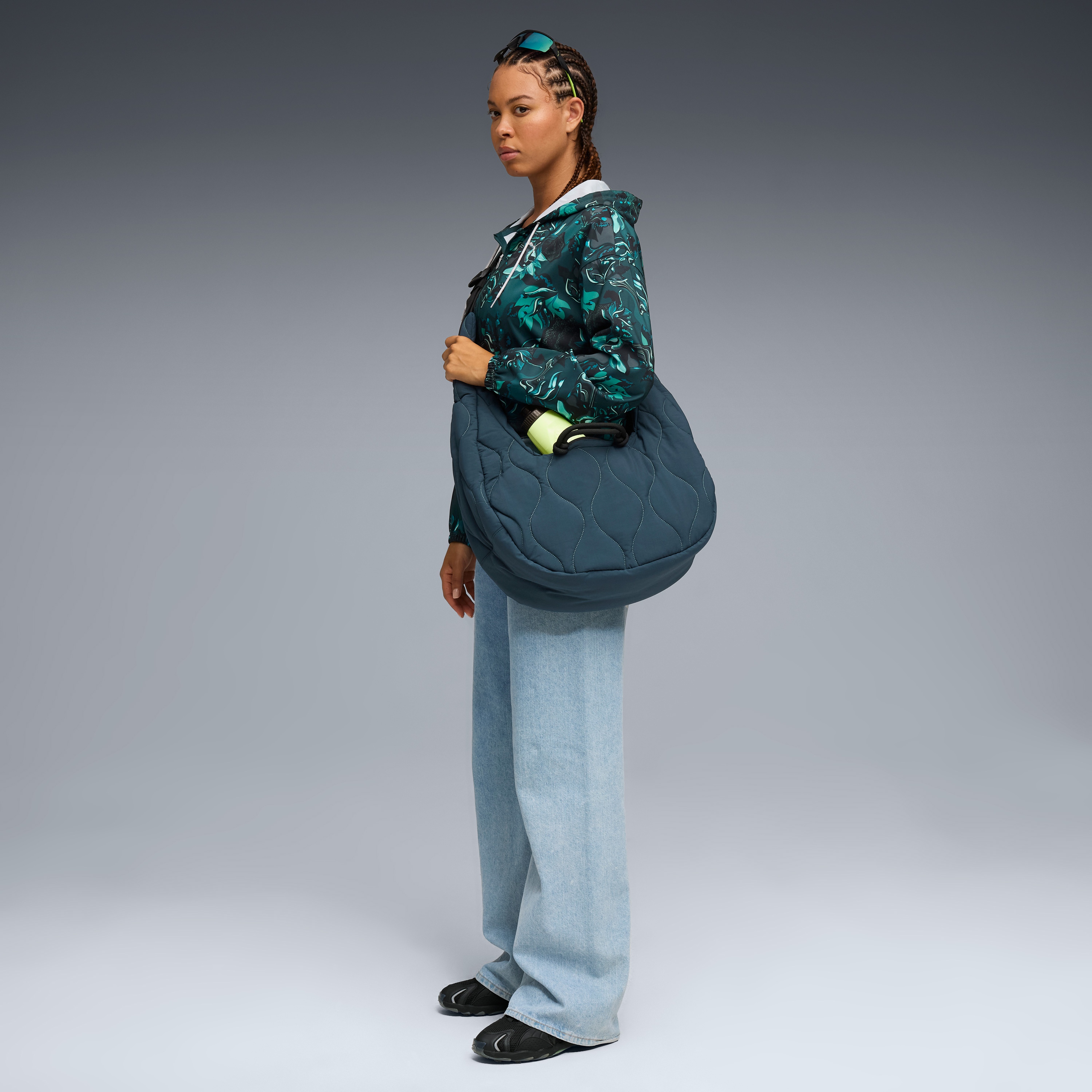 Puma Green Terrains Woven Kadın Yeşil Antrenman Eşofman Üstü