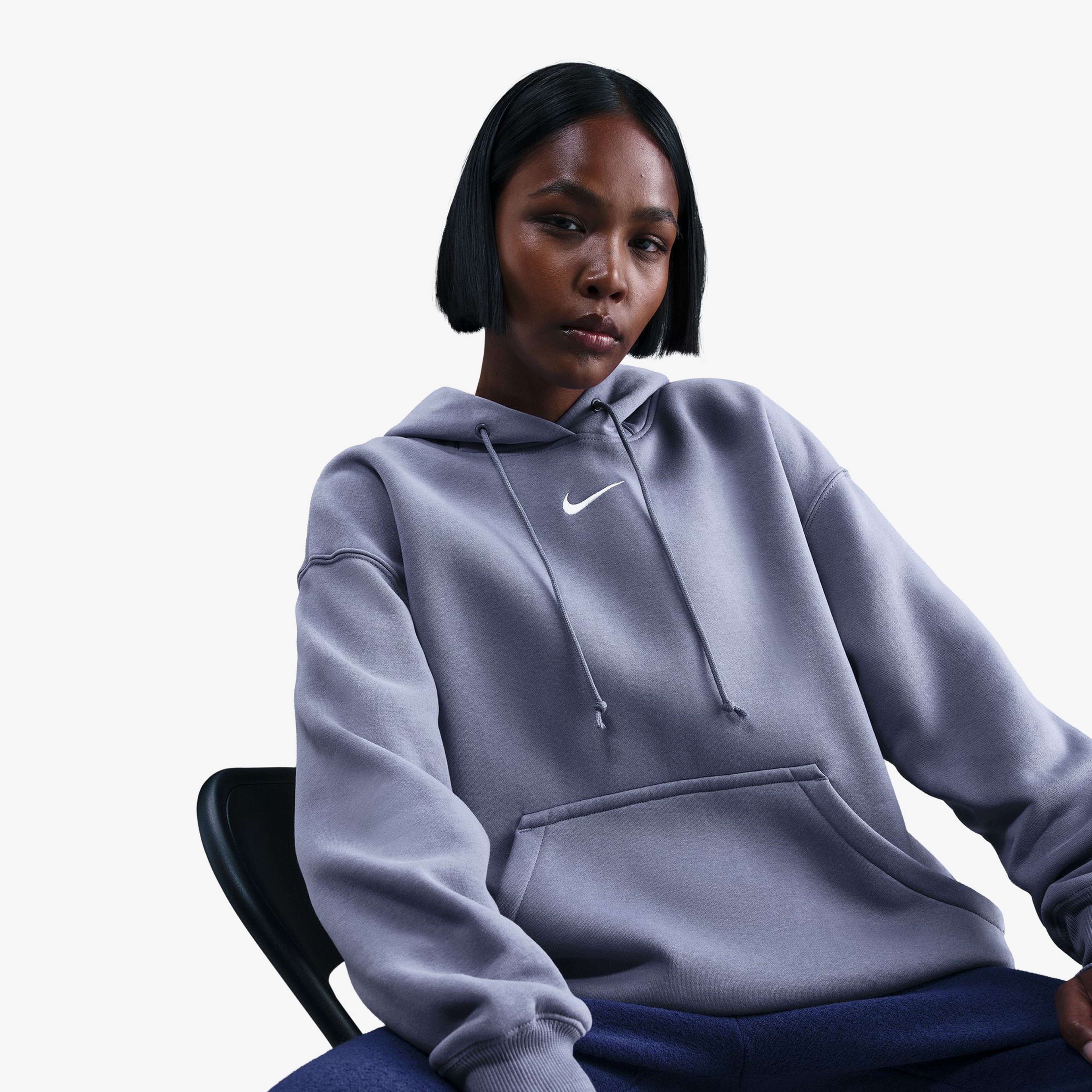 Nike Sportswear Phoenix Fleece Kadın Mavi Sweatshirt