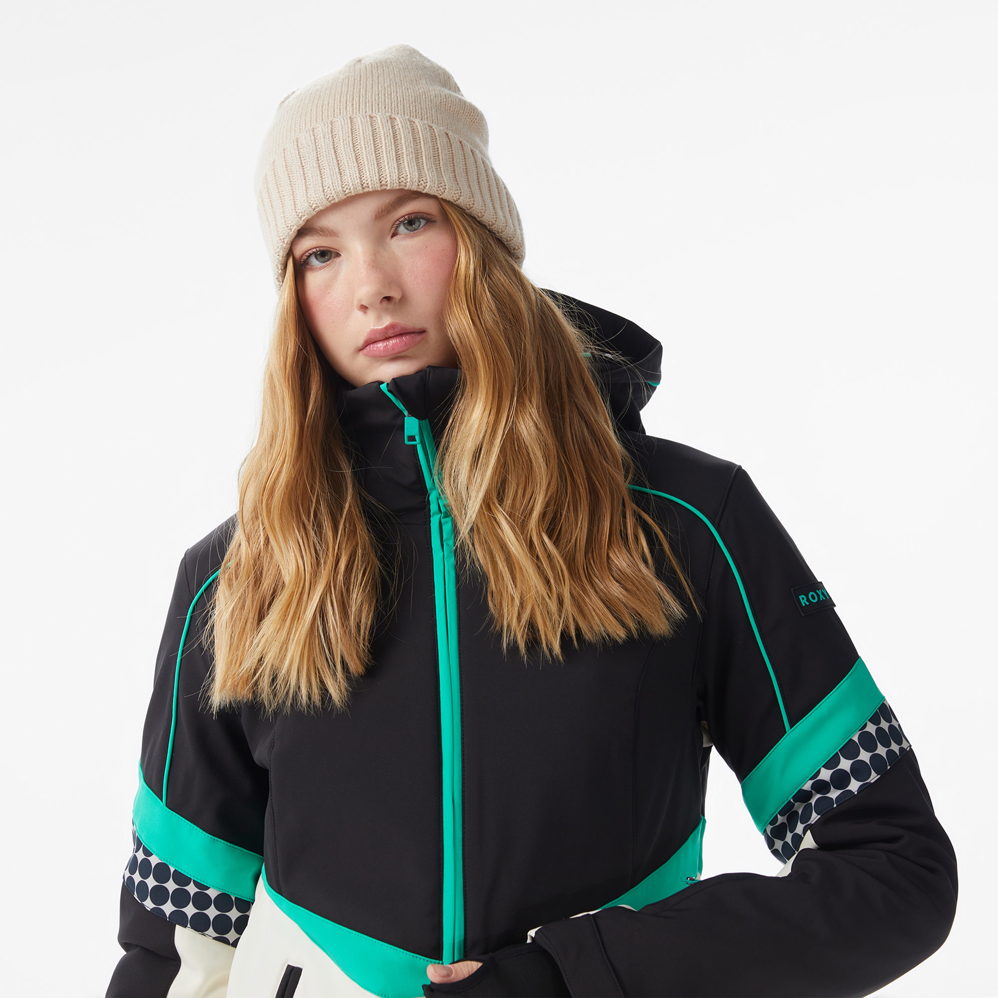 Roxy Peak Chic Softshell Kadın Gri Kayak Montu