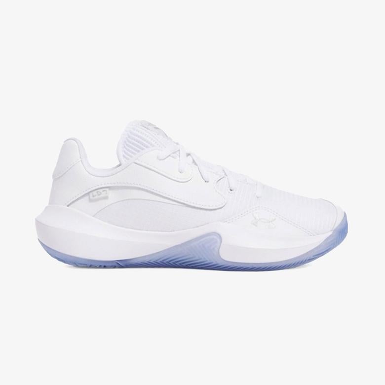 Under Armour Lockdown 7 Low Erkek Beyaz Basketbol Ayakkabısı