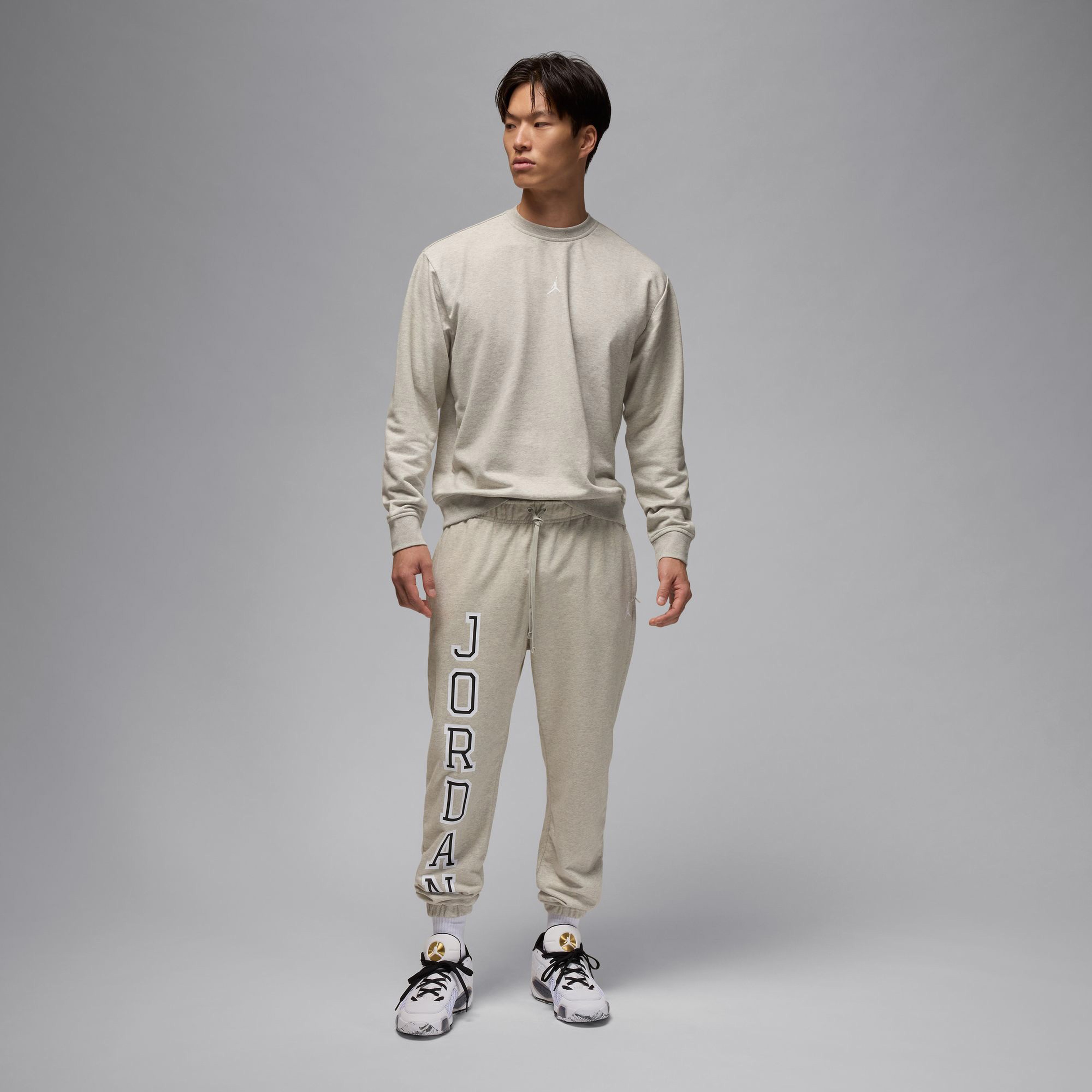 Nike Sport Crossover Dri-FIT Crew-Neck Erkek Gri Sweatshirt