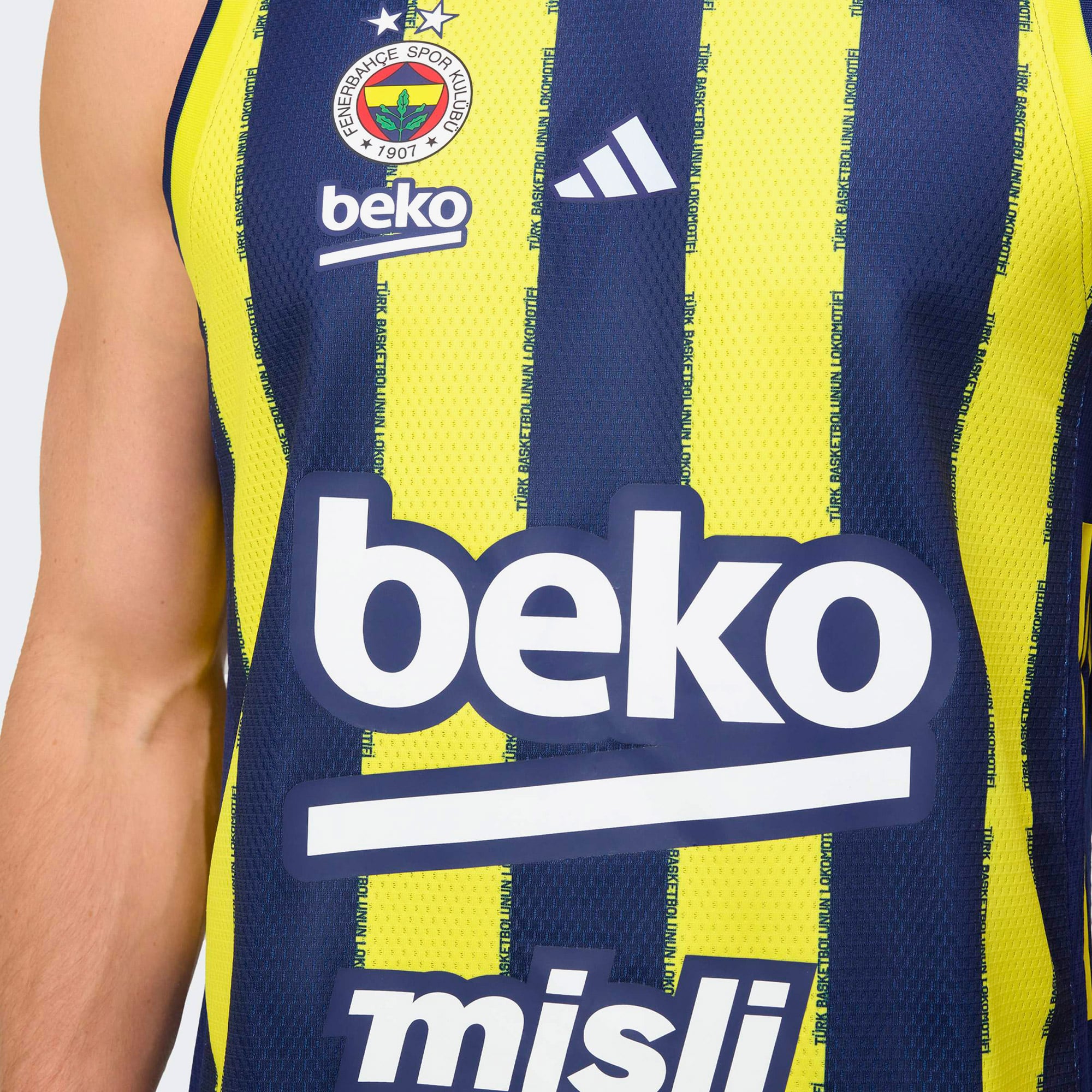 adidas Fenerbahçe Basketbol 25/26 Erkek Sarı/Lacivert İç Saha Forması