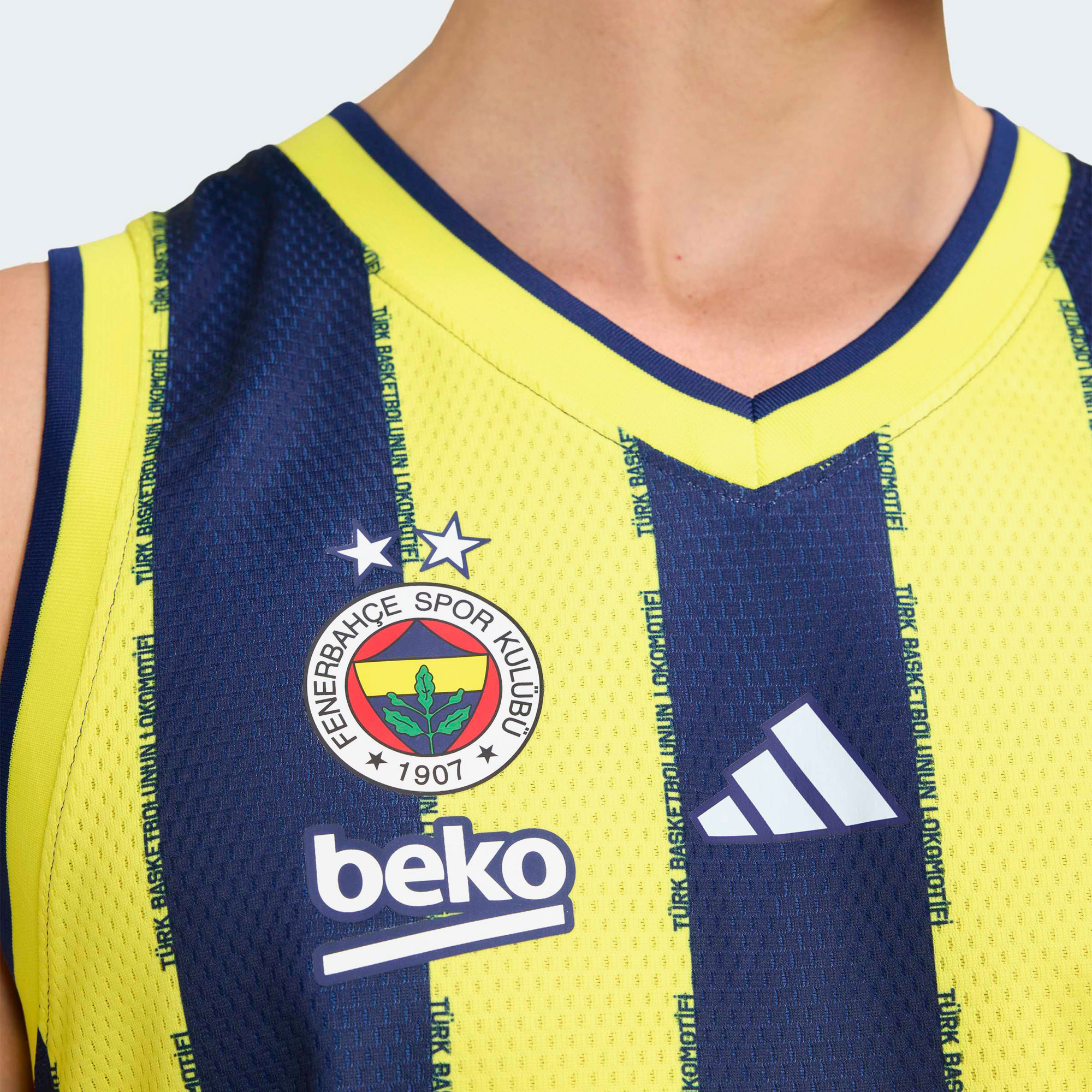 adidas Fenerbahçe Basketbol 25/26 Erkek Sarı/Lacivert İç Saha Forması