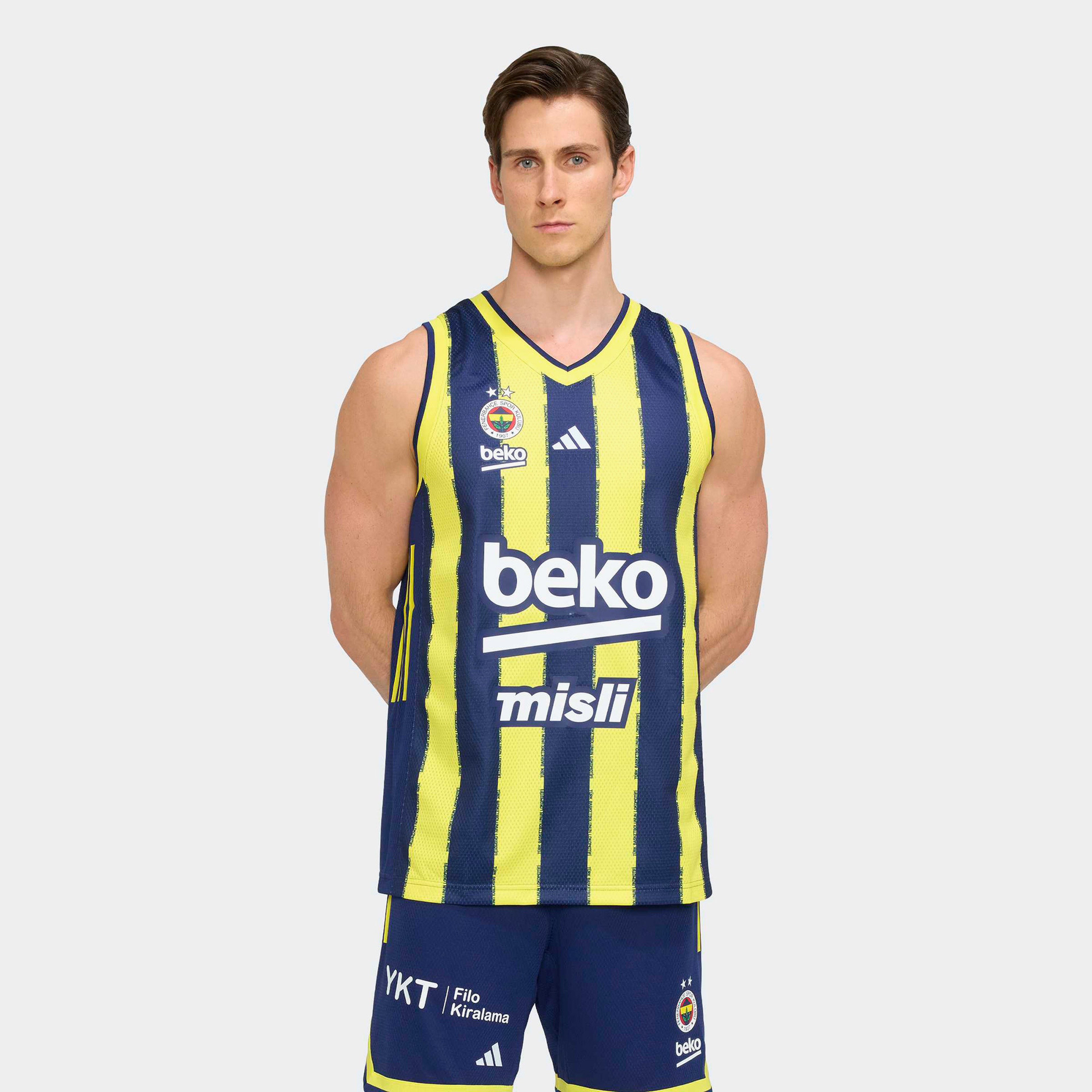 adidas Fenerbahçe Basketbol 25/26 Erkek Sarı/Lacivert İç Saha Forması