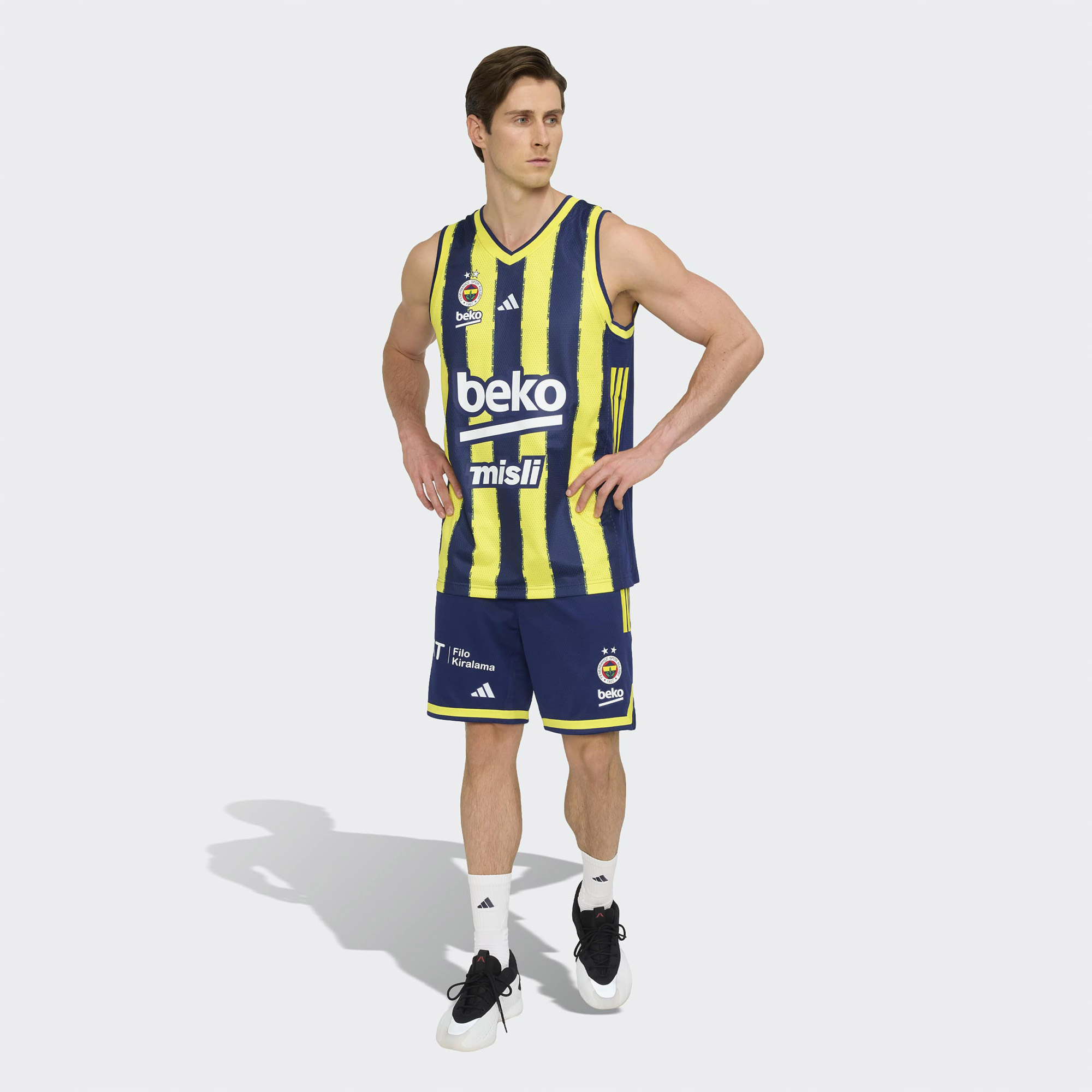 adidas Fenerbahçe Basketbol 25/26 Erkek Sarı/Lacivert İç Saha Forması