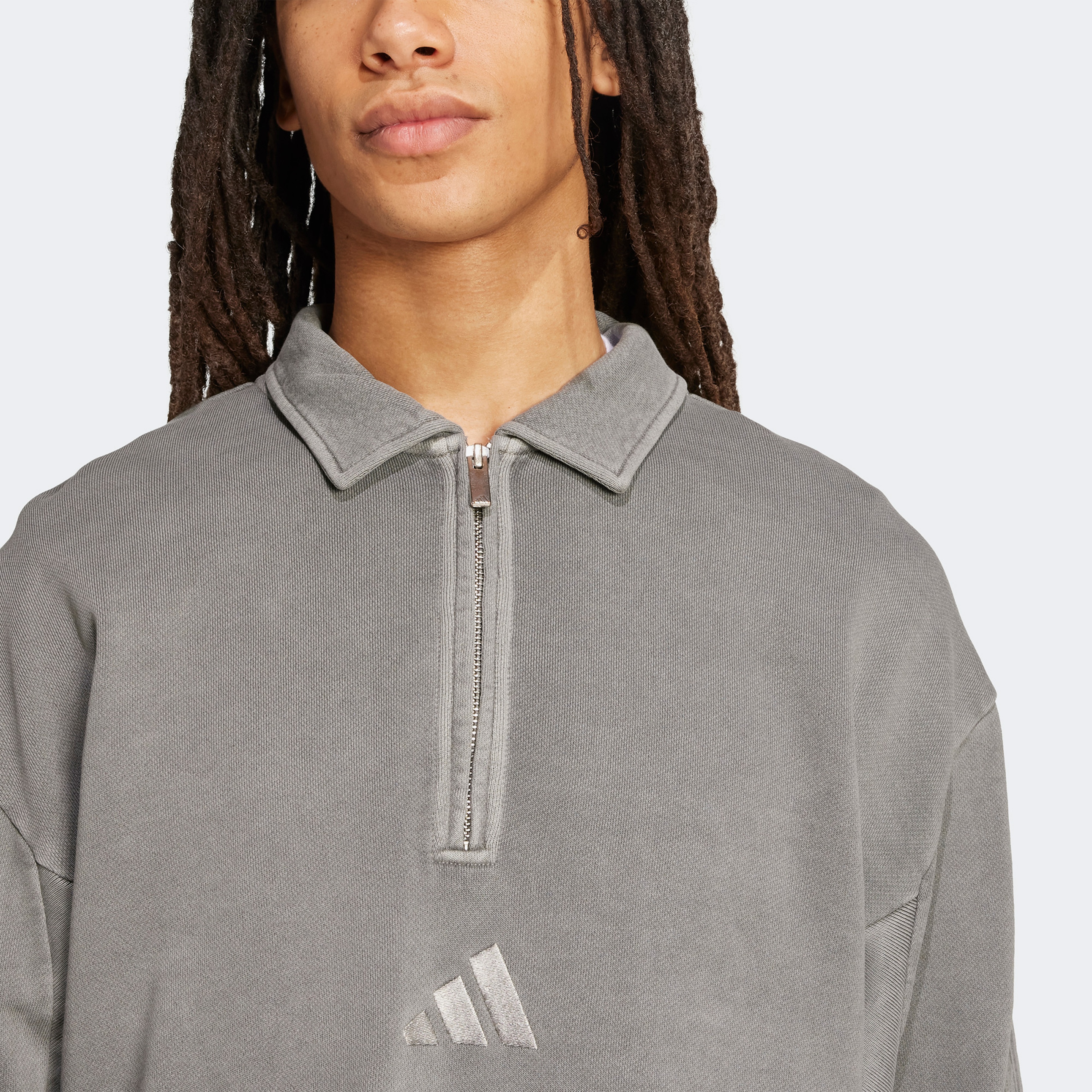 adidas All Szn French Terry Washed Erkek Siyah Sweatshirt