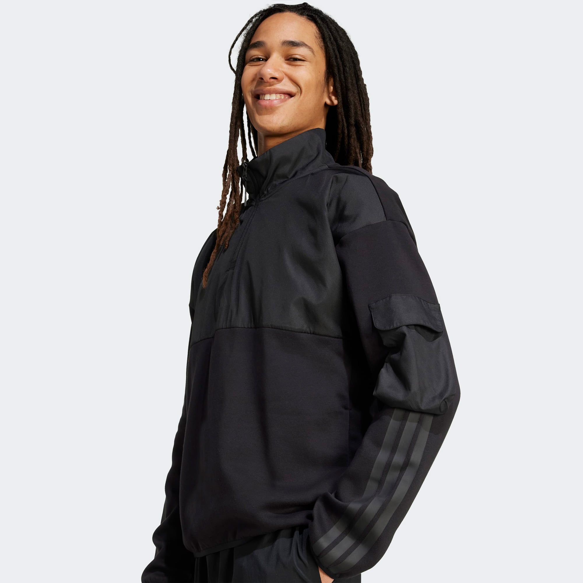 adidas City Tech Utility Half Zip 
 Erkek Siyah Sweatshirt