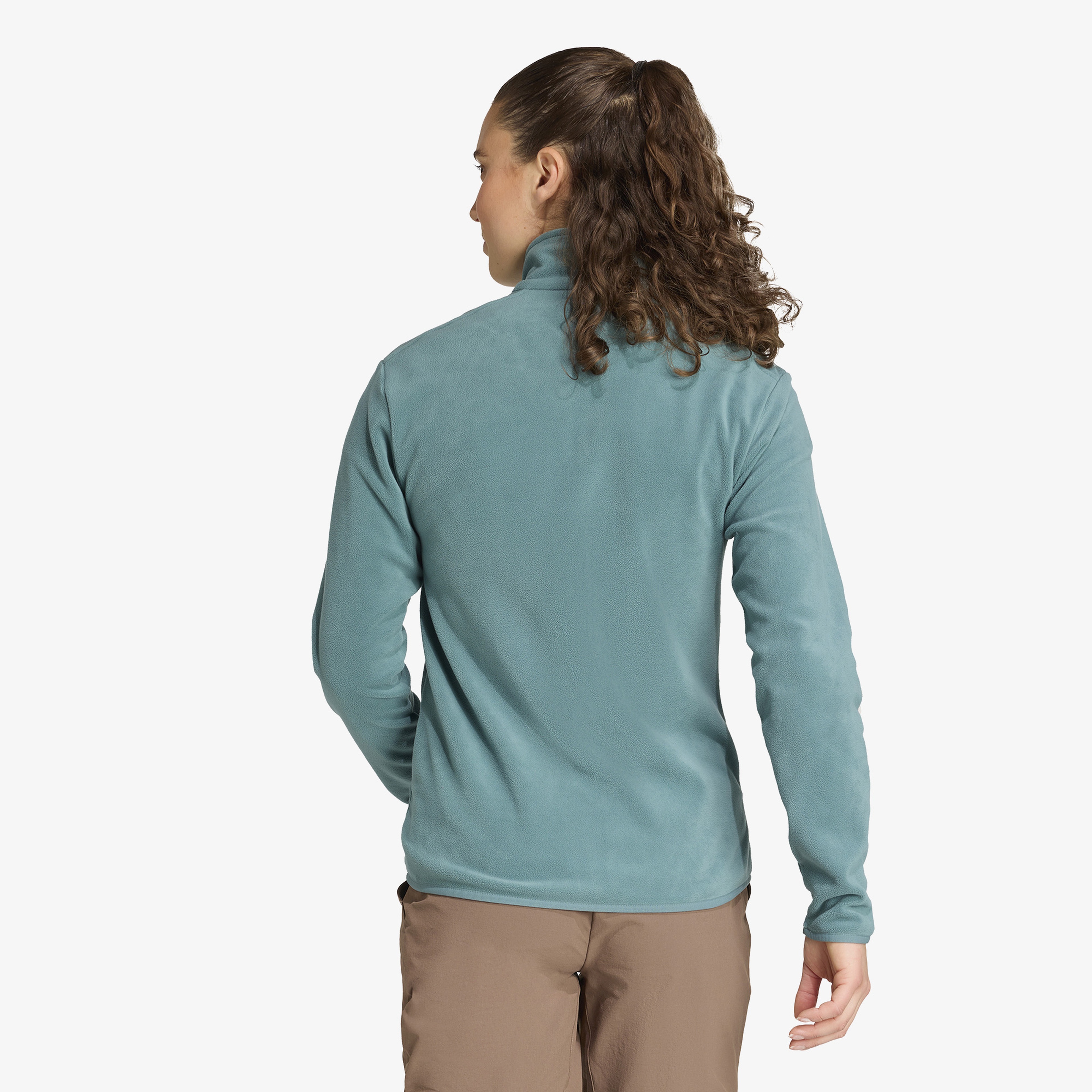 adidas Multi Essentials Full Zip Fleece Kadın Yeşil Yürüyüş Polar