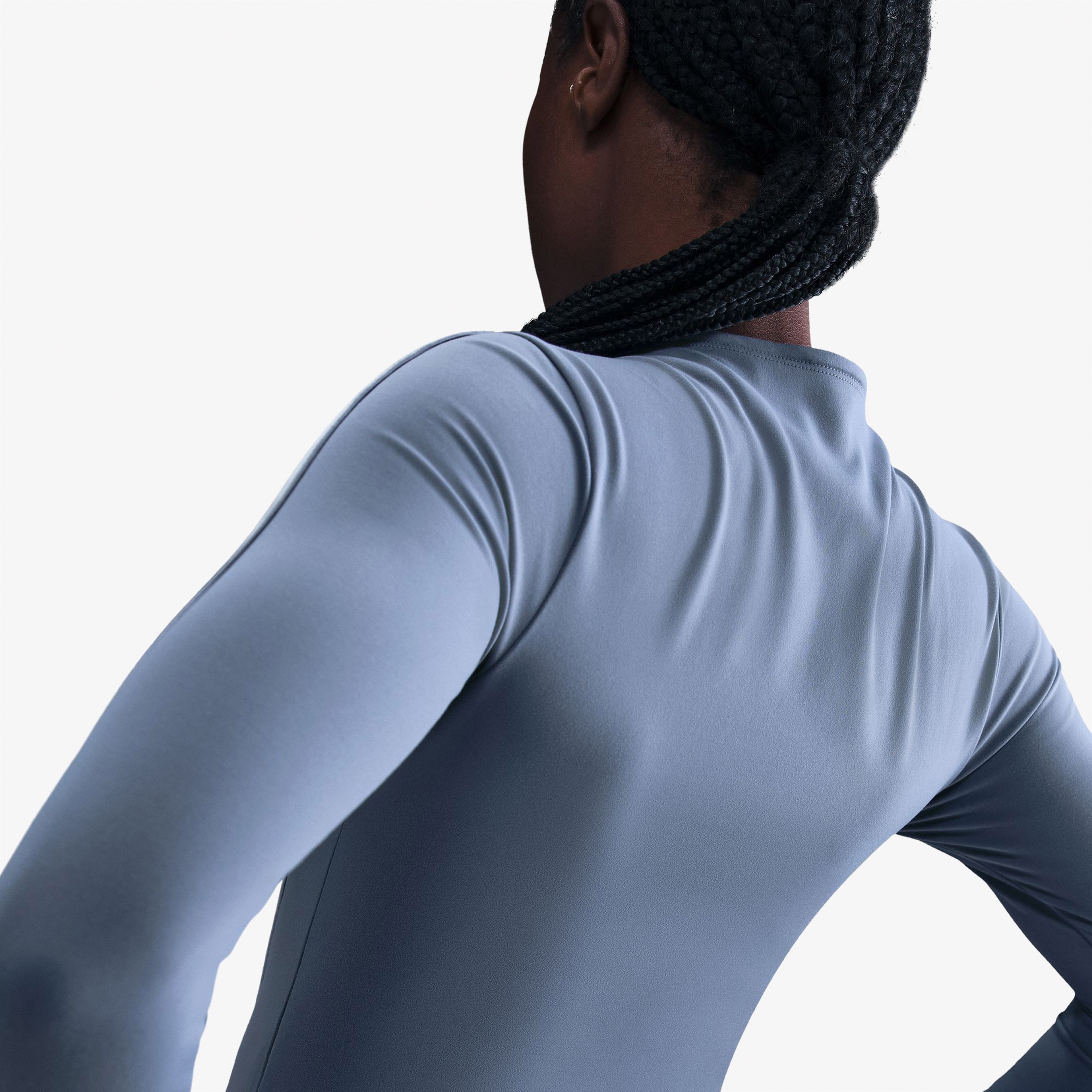 Nike One Fitted Dri-FIT Kadın Mavi T-Shirt
