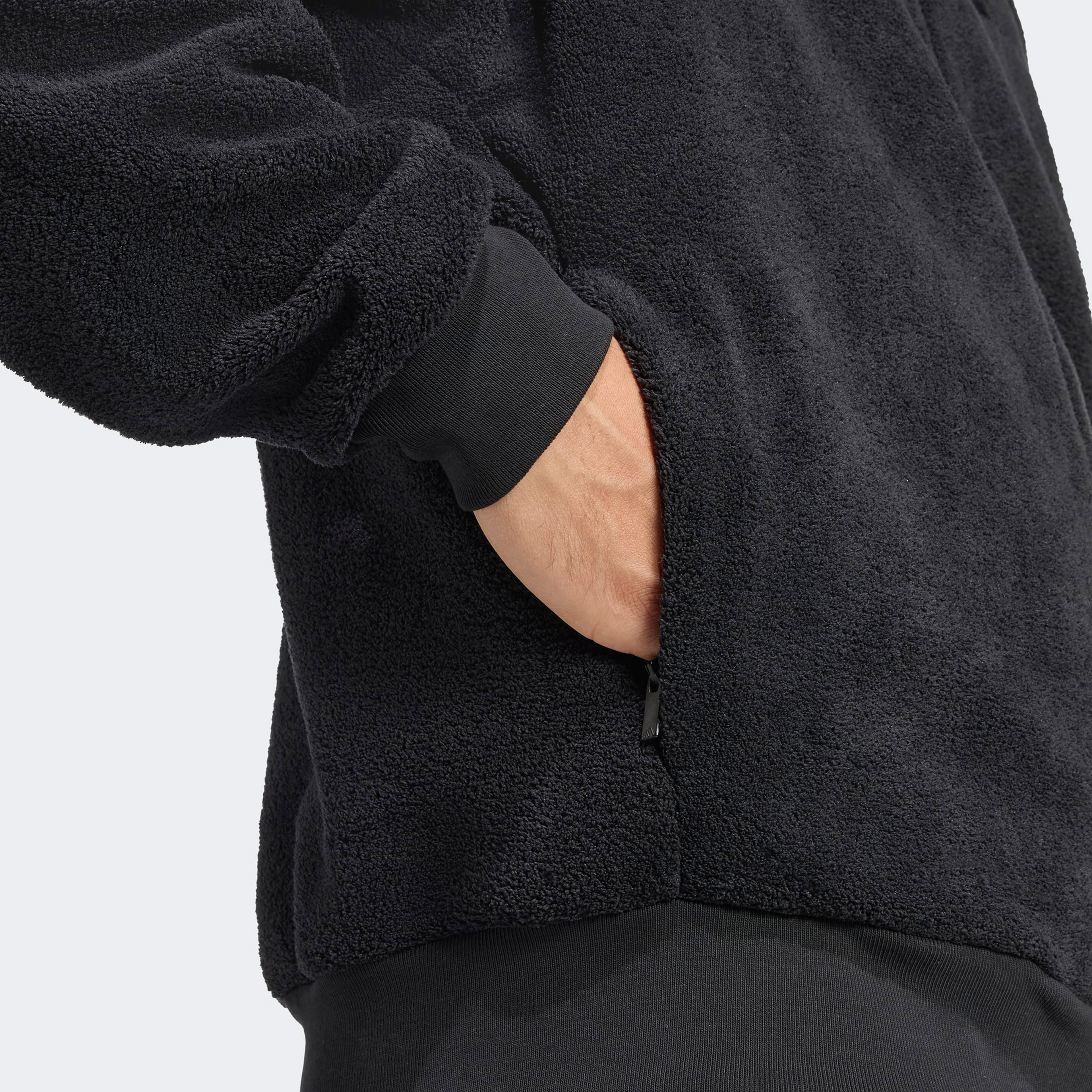 adidas Future icons Small Logo Low Pile Fleece Erkek Siyah Eşofman
