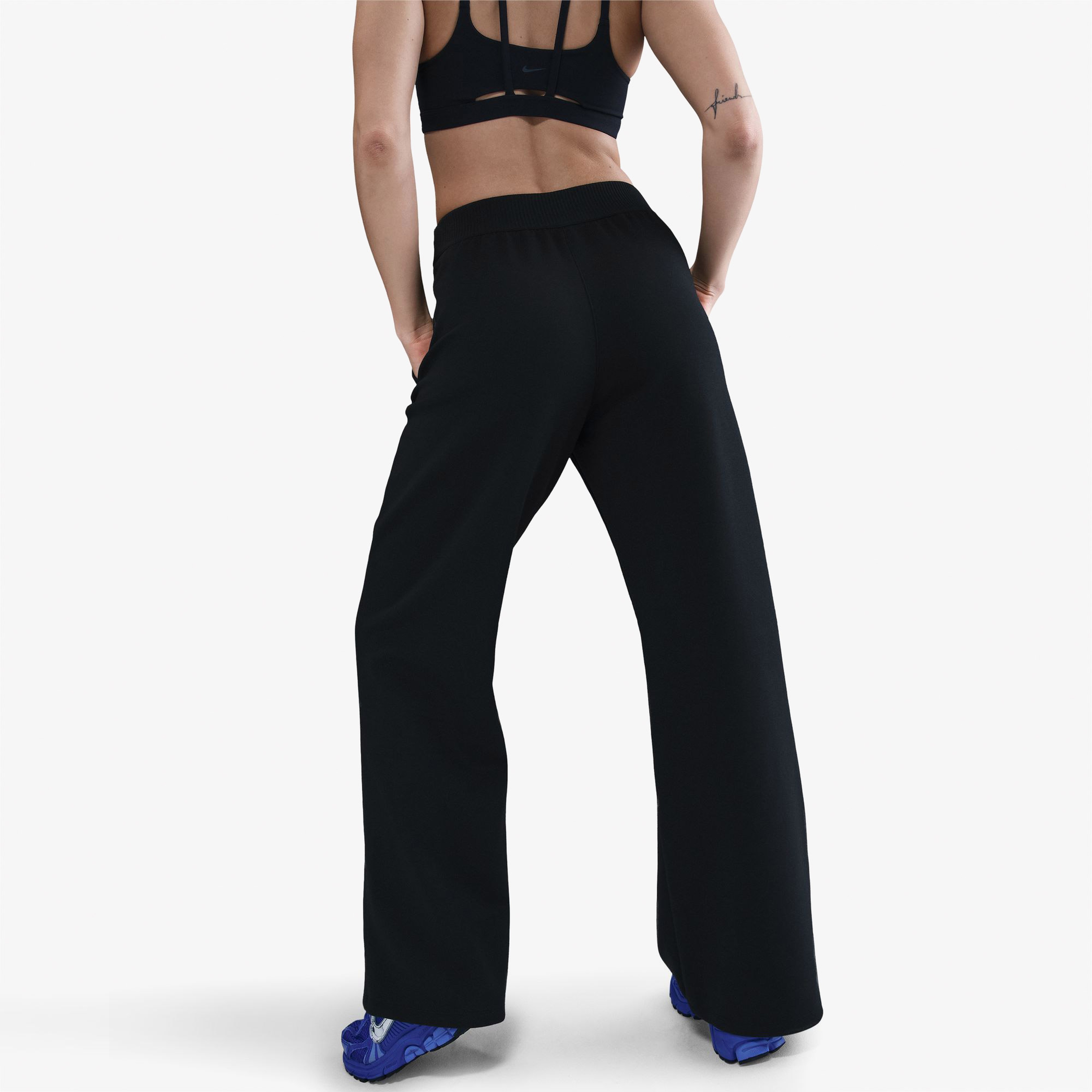 Nike Impossibly Soft Dri-FIT High-Waisted Loose Kadın Siyah Koşu Eşofman Altı
