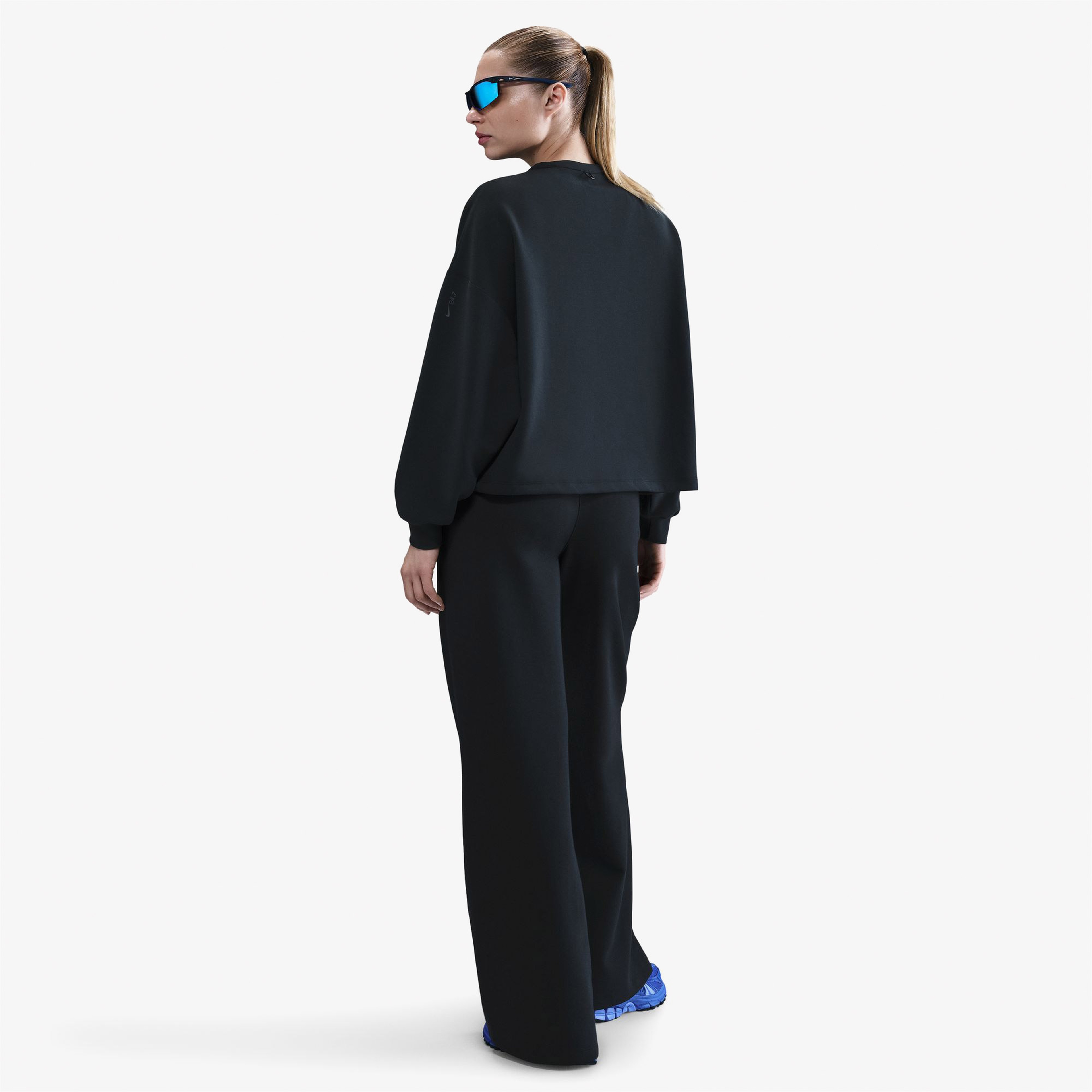 Nike Impossibly Soft Dri-FIT High-Waisted Loose Kadın Siyah Koşu Eşofman Altı