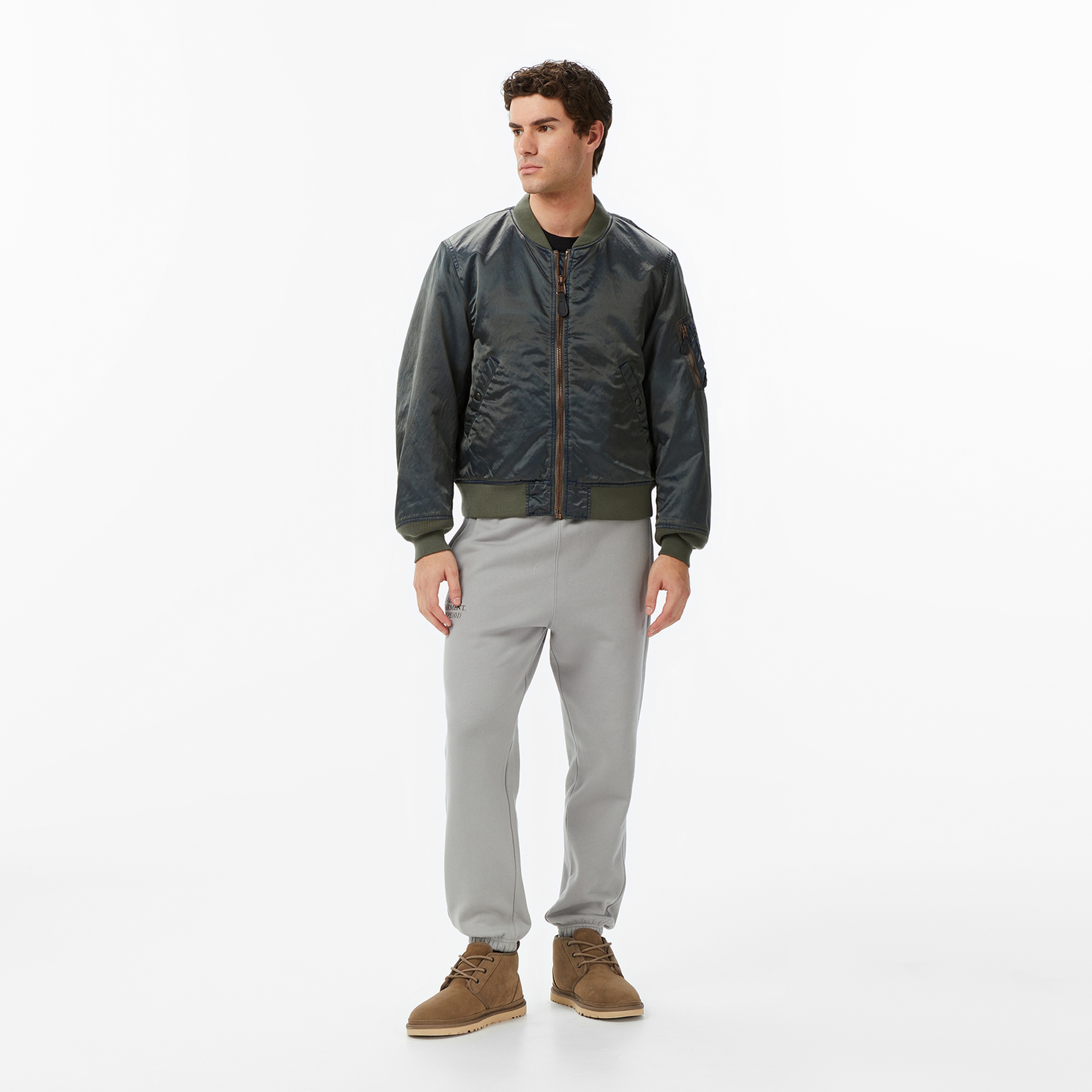 Alpha Industries x TNT MA-1 Flight Erkek Yeşil Bomber Ceket