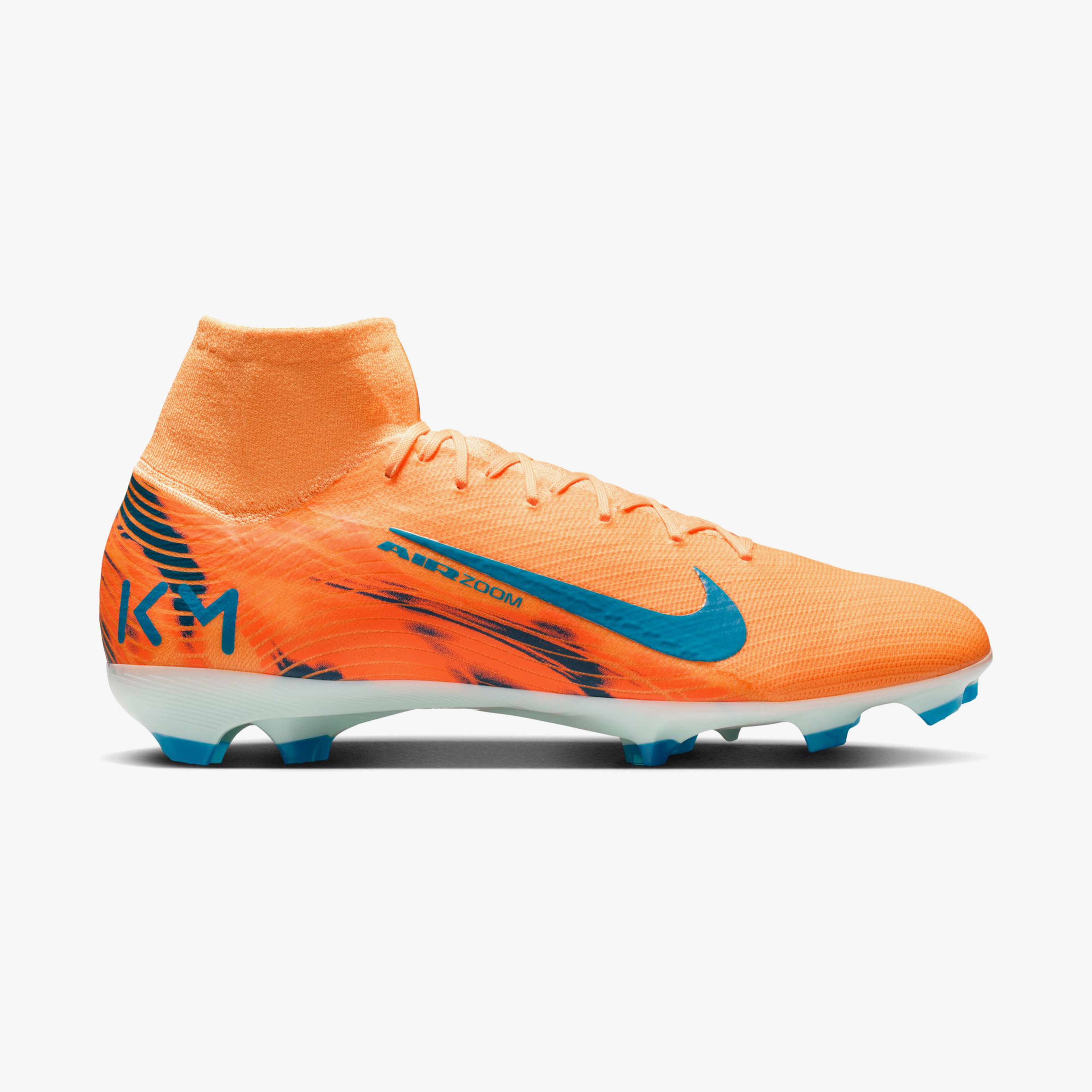 Nike Mercurial Superfly 10 Pro Kylian Mbappe Erkek Turuncu Çim Saha Kramponu