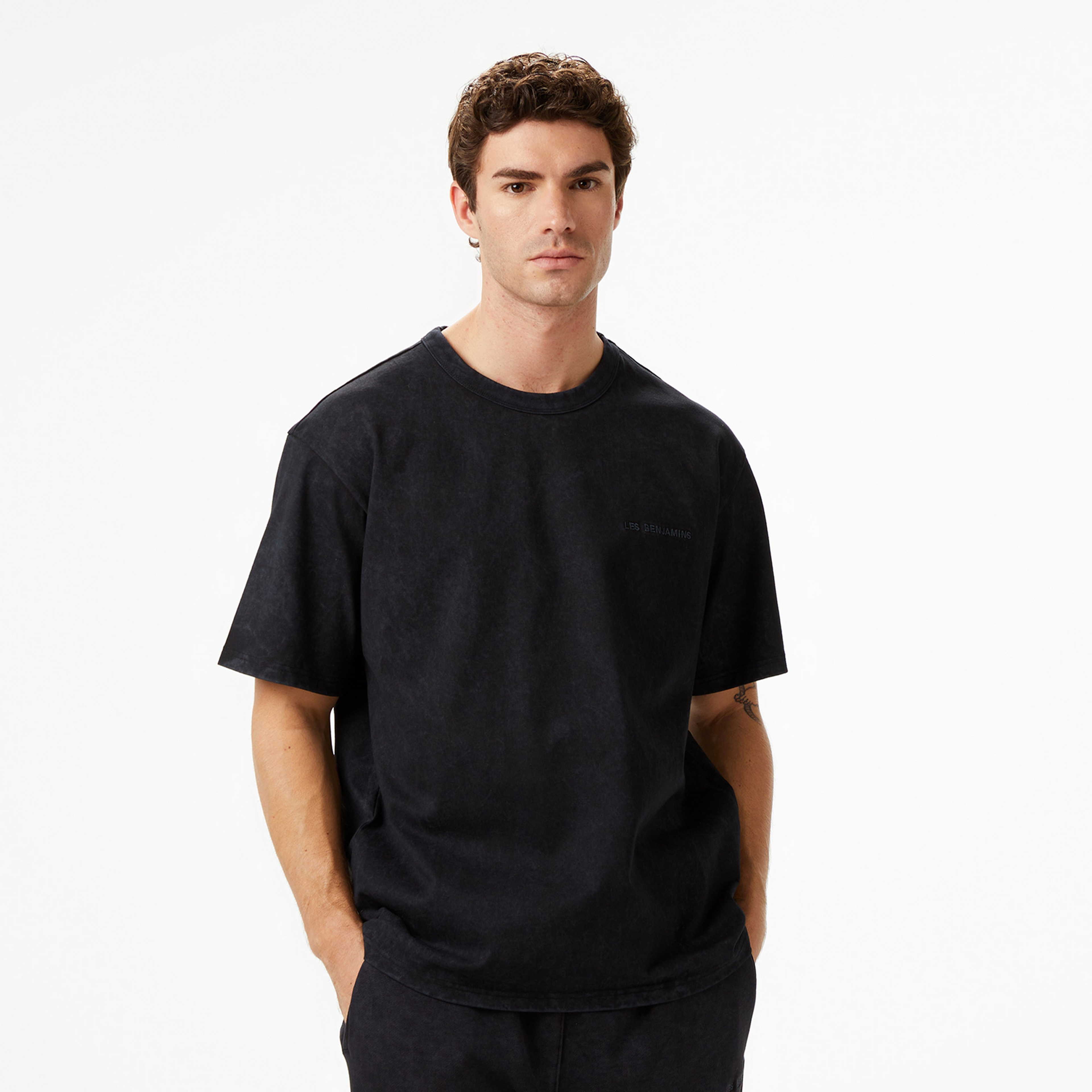 Les Benjamins Relaxed Fit Erkek Siyah T-Shirt