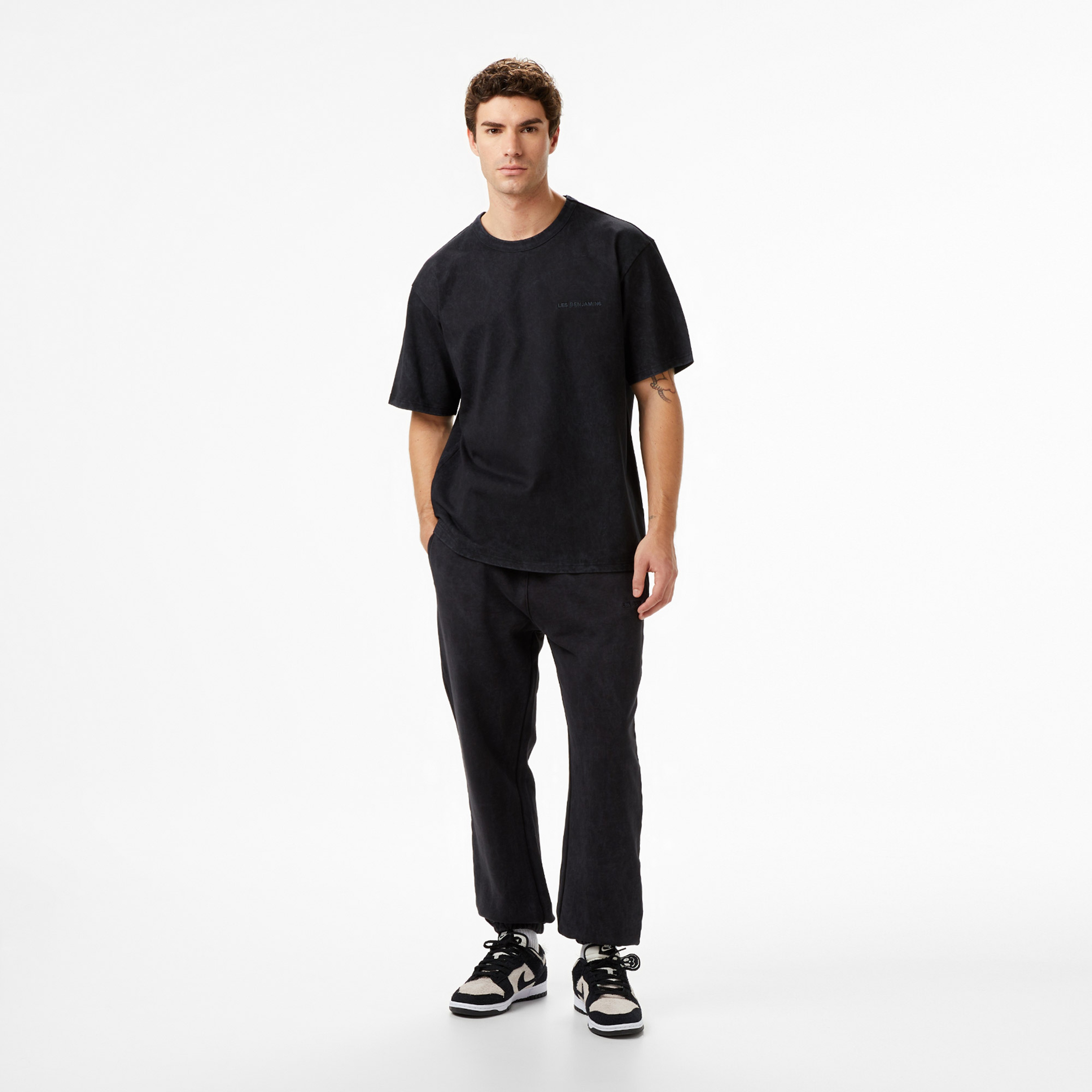 Les Benjamins Relaxed Fit Erkek Siyah T-Shirt