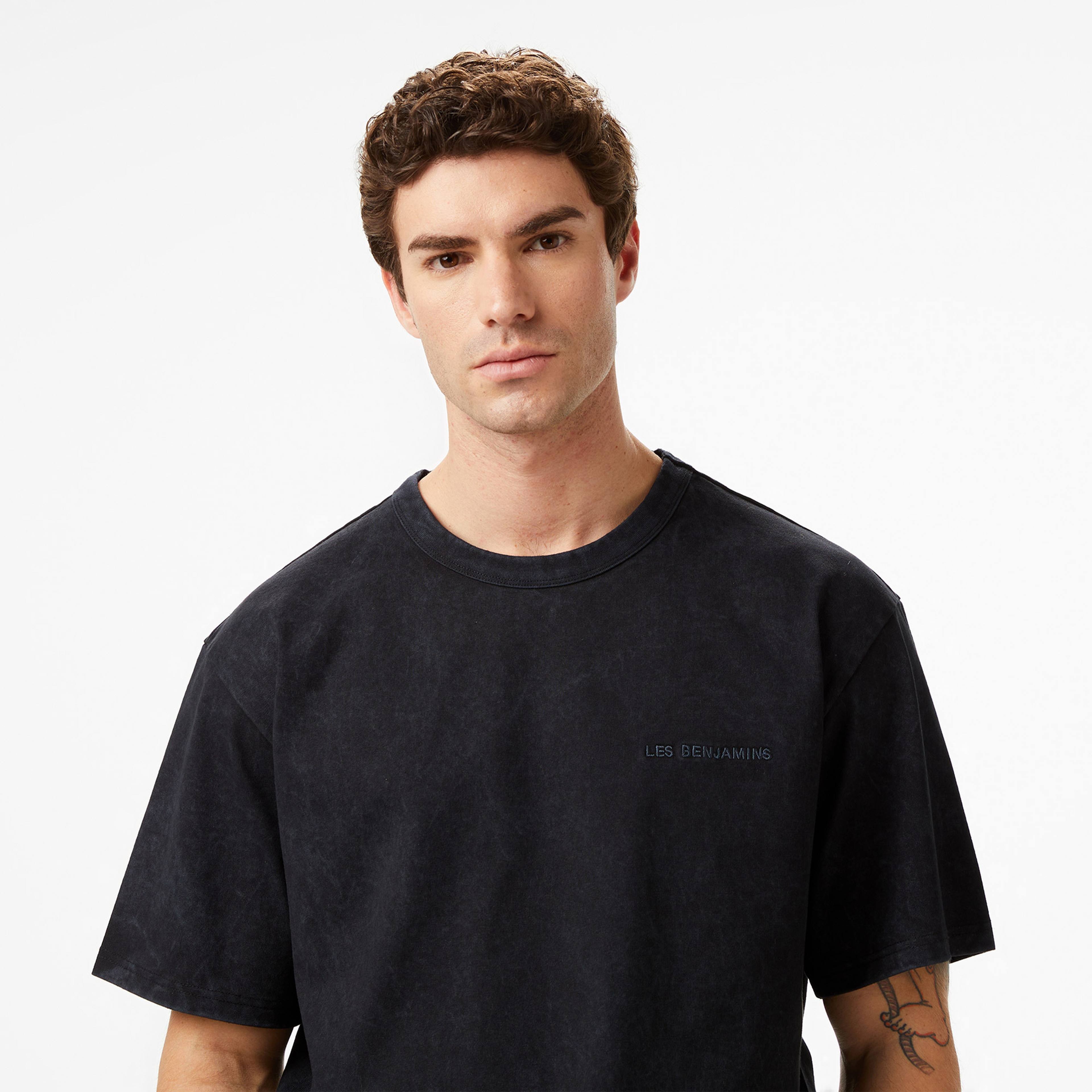 Les Benjamins Relaxed Fit Erkek Siyah T-Shirt