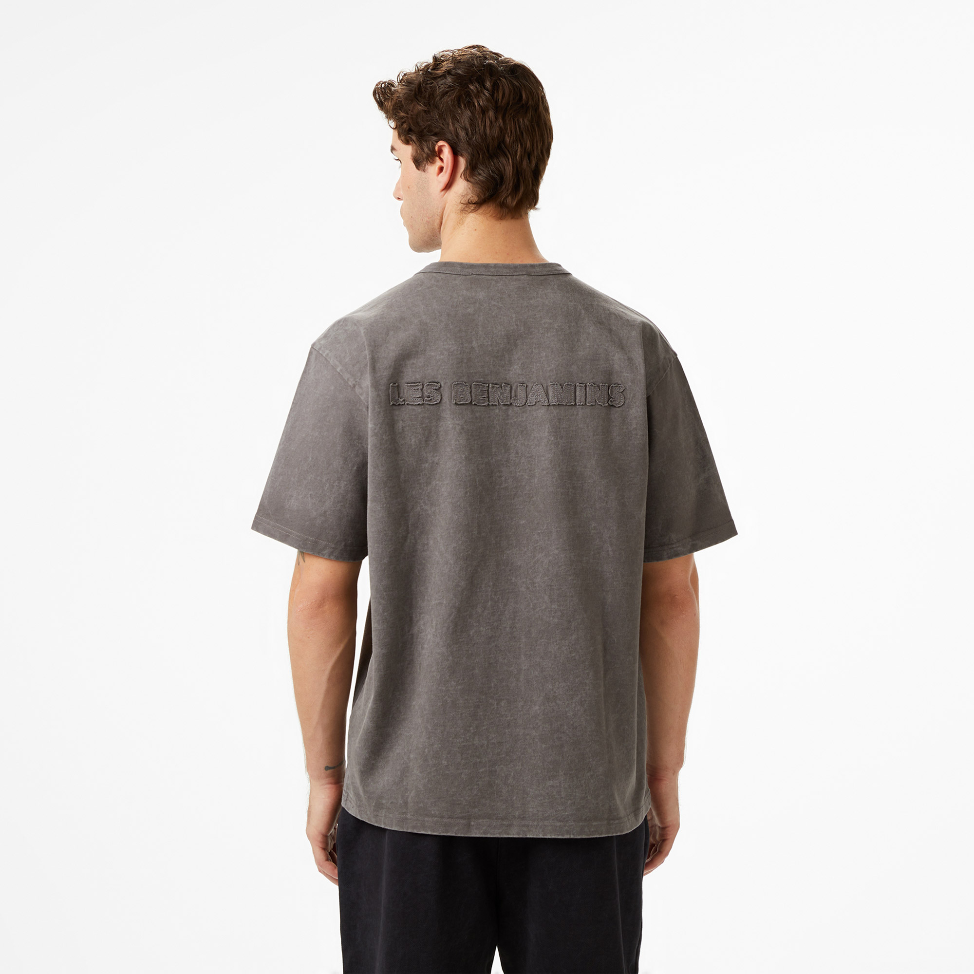 Les Benjamins Relaxed Fit Erkek Gri T-Shirt